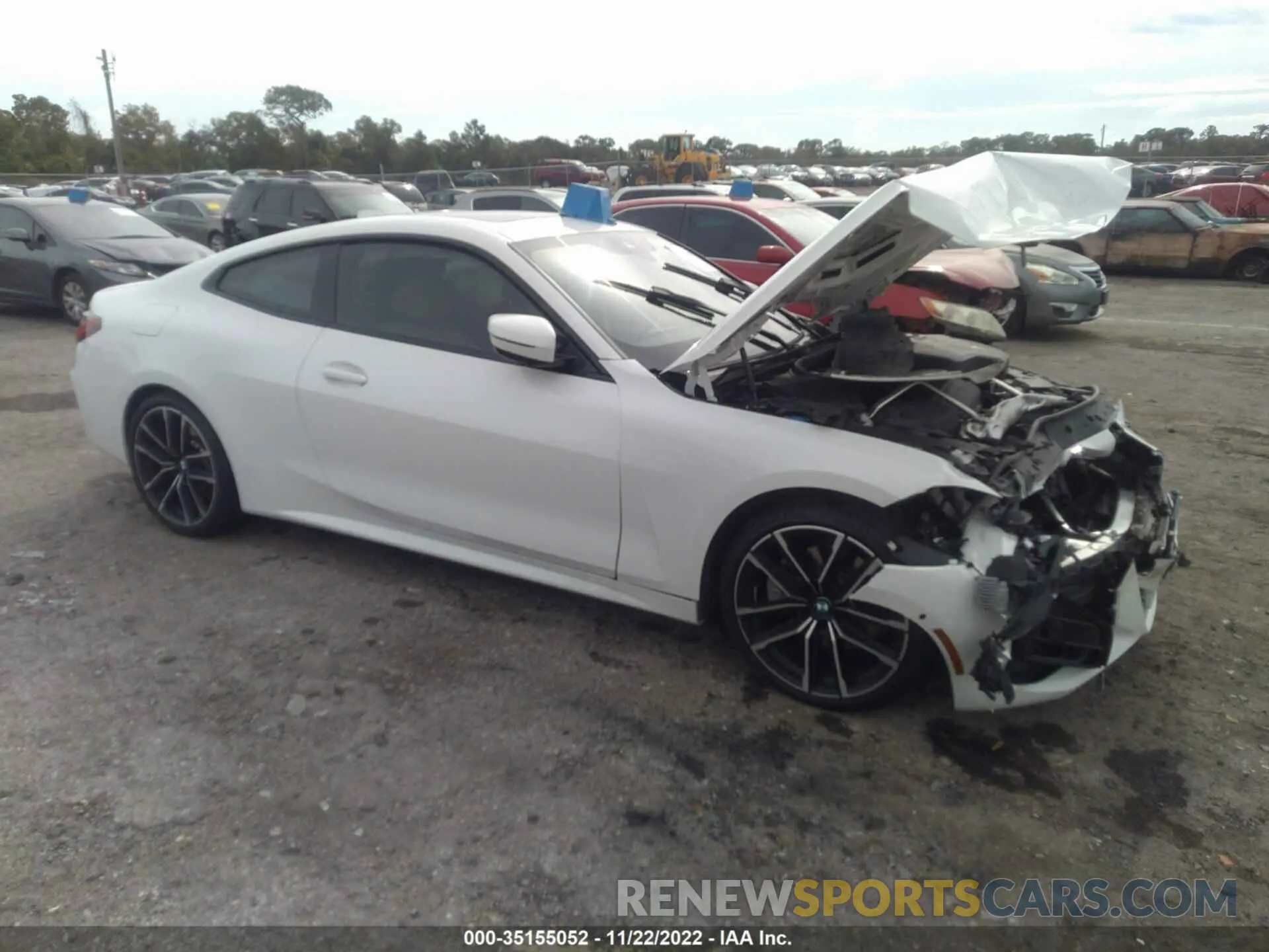 1 fotografías del automóvil dañado WBA53AP01MCF81828 BMW 4 SERIES 2021