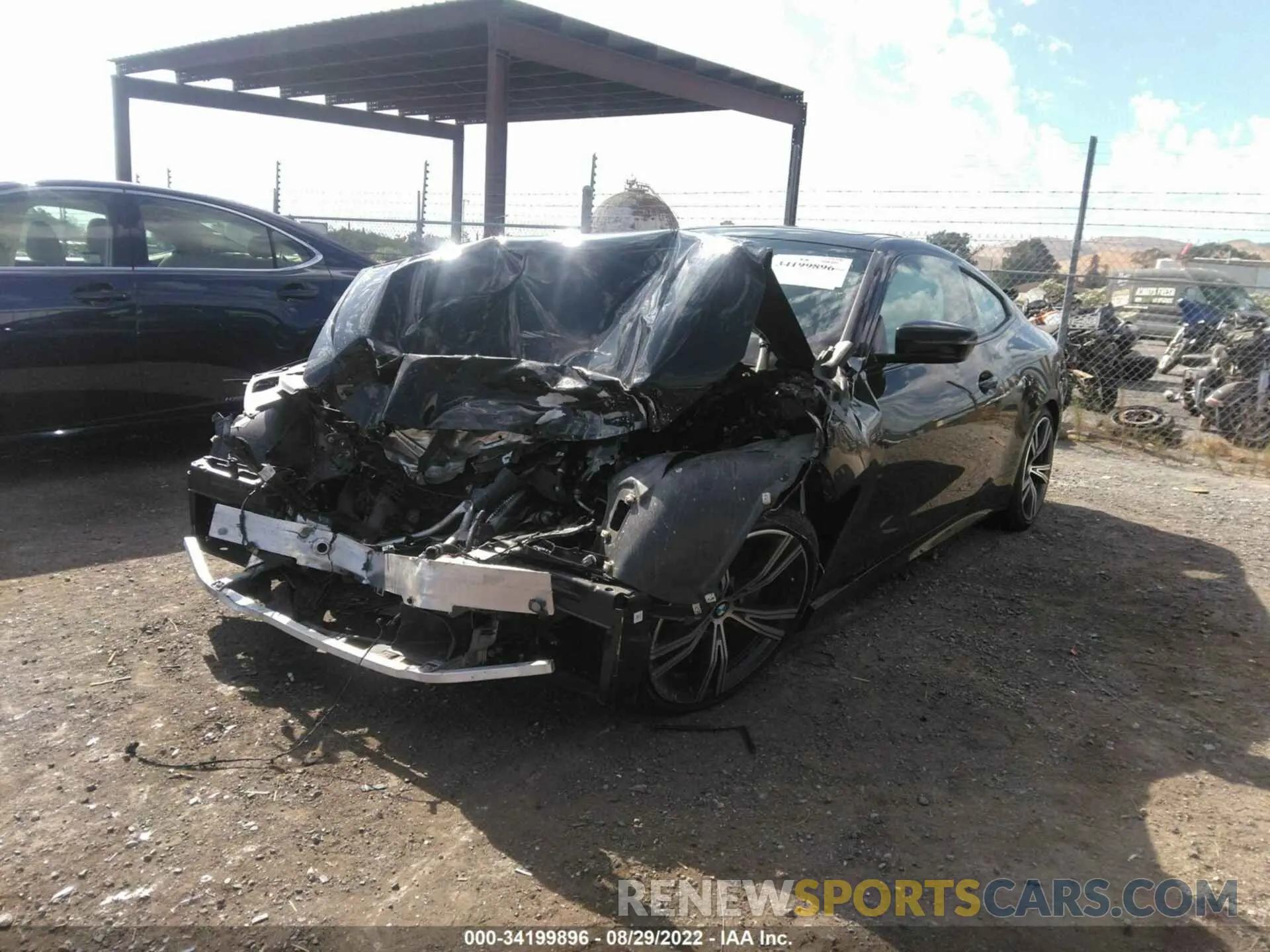 2 fotografías del automóvil dañado WBA53AP01MCF99181 BMW 4 SERIES 2021