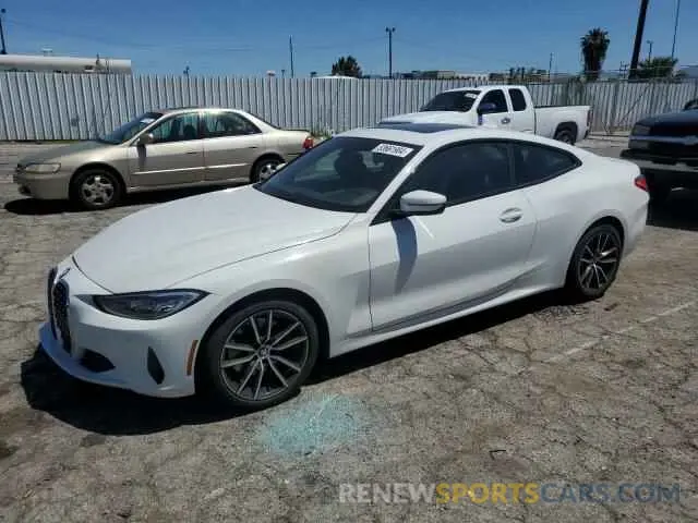 1 fotografías del automóvil dañado WBA53AP09MCG29916 BMW 4 SERIES 2021