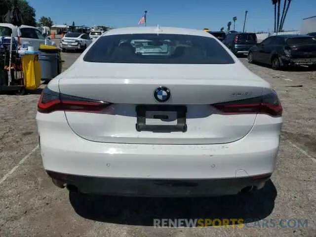 6 fotografías del automóvil dañado WBA53AP09MCG29916 BMW 4 SERIES 2021