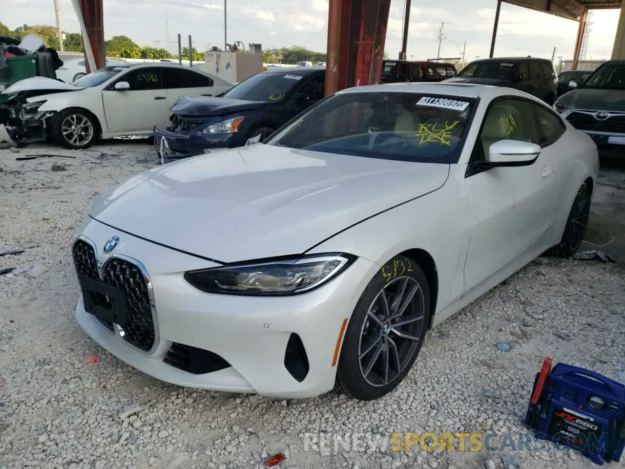2 fotografías del automóvil dañado WBA53AP04NCH91602 BMW 4 SERIES 2022