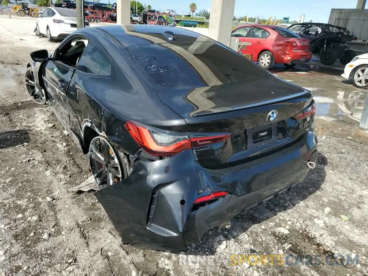 3 fotografías del automóvil dañado WBA53AP06NCJ71783 BMW 4 SERIES 2022