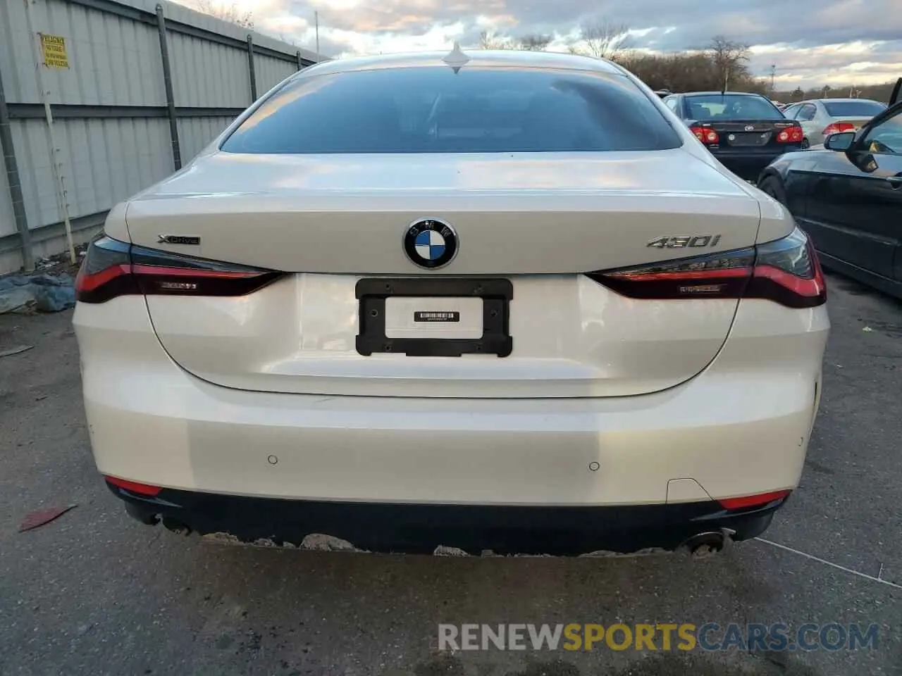 6 fotografías del automóvil dañado WBA73AP05NCJ20767 BMW 4 SERIES 2022