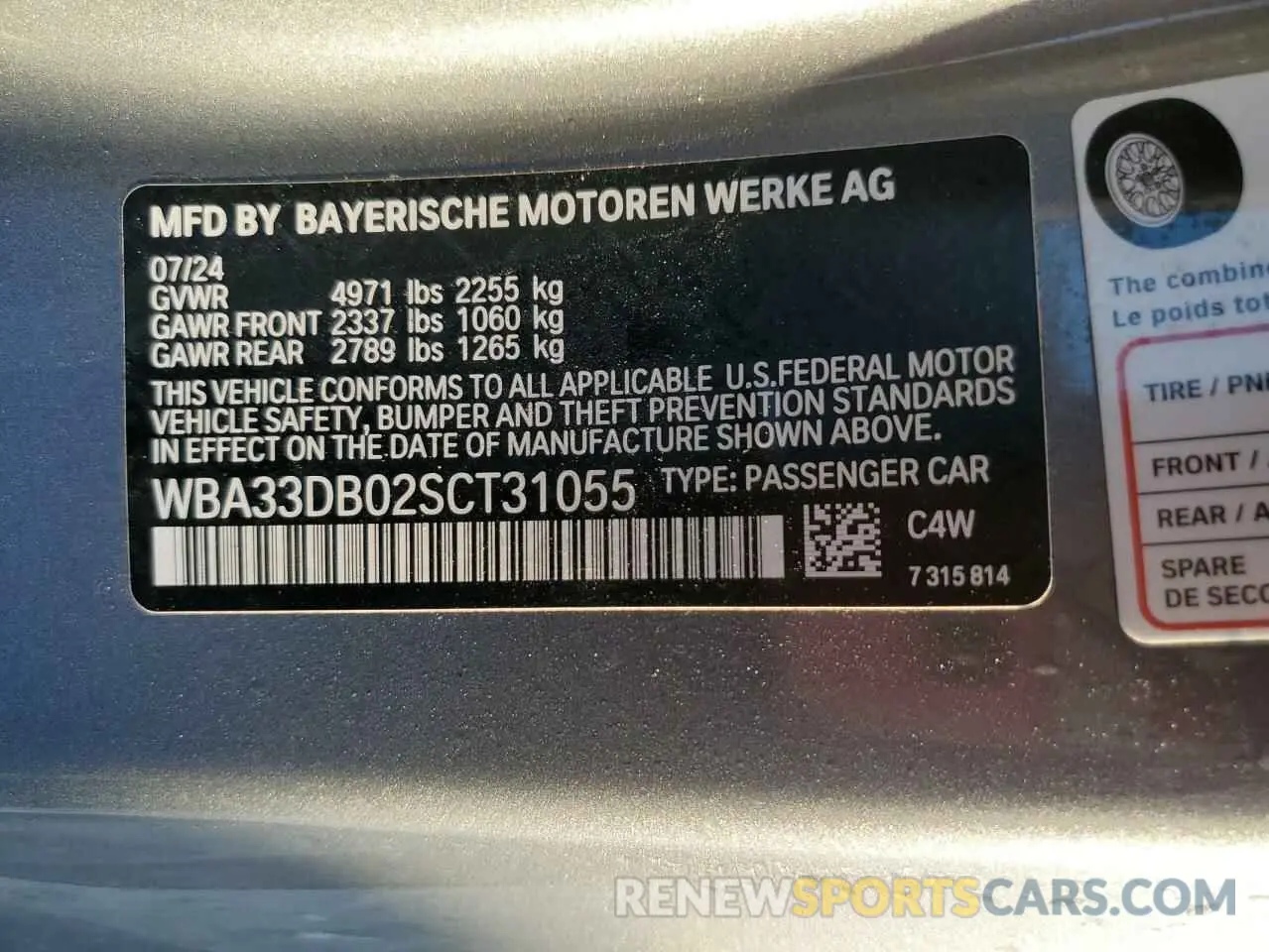 13 fotografías del automóvil dañado WBA33DB02SCT31055 BMW 4 SERIES 2025