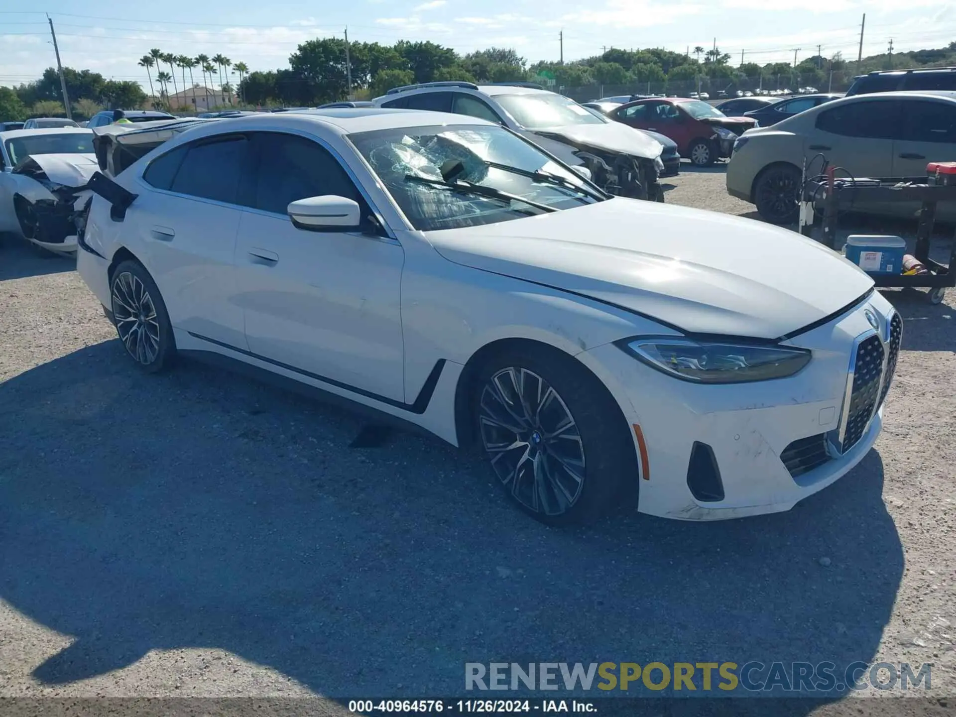1 fotografías del automóvil dañado WBA63AV08RFR05318 BMW 4 SERIES GRAN COUPE 2024