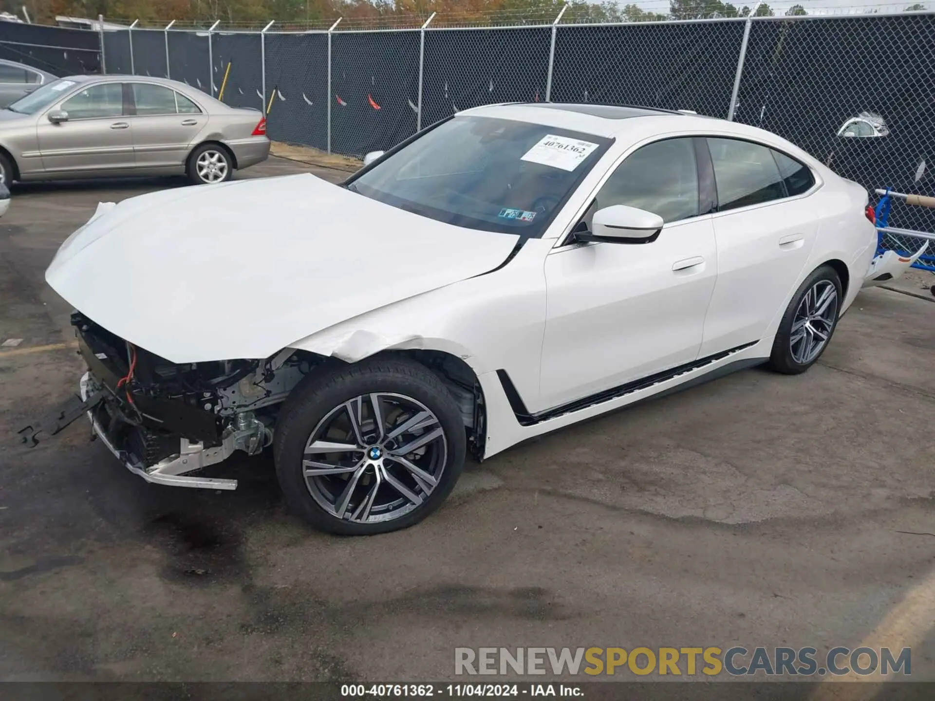 2 fotografías del automóvil dañado WBA73AV07RFR74392 BMW 4 SERIES GRAN COUPE 2024
