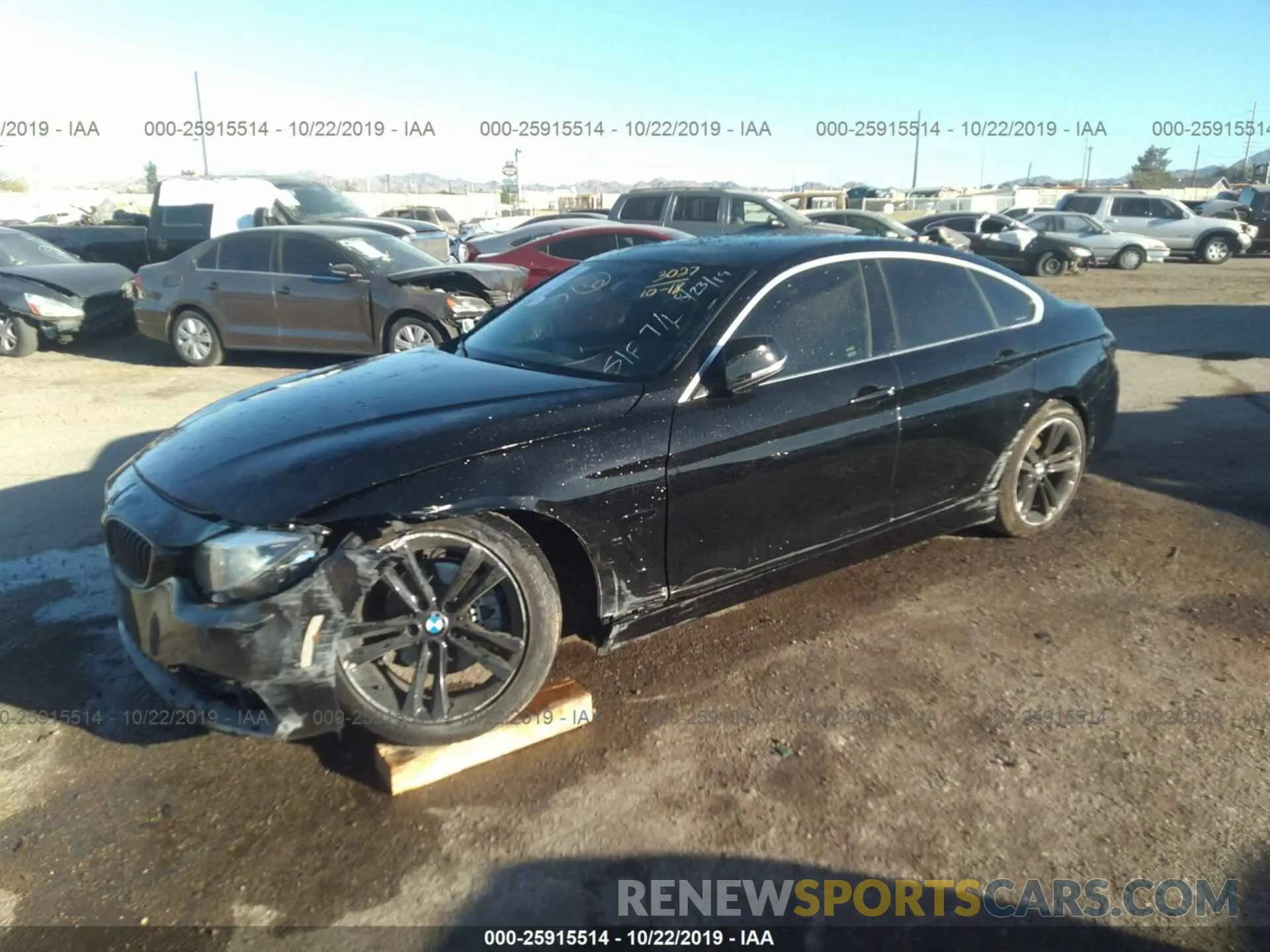 2 fotografías del automóvil dañado WBA4J1C56KBM16098 BMW 430I 2019