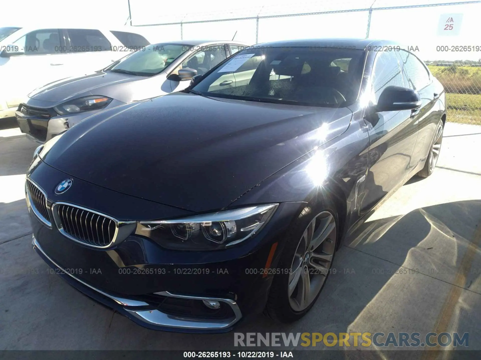 2 fotografías del automóvil dañado WBA4J1C57KBM12318 BMW 430I 2019