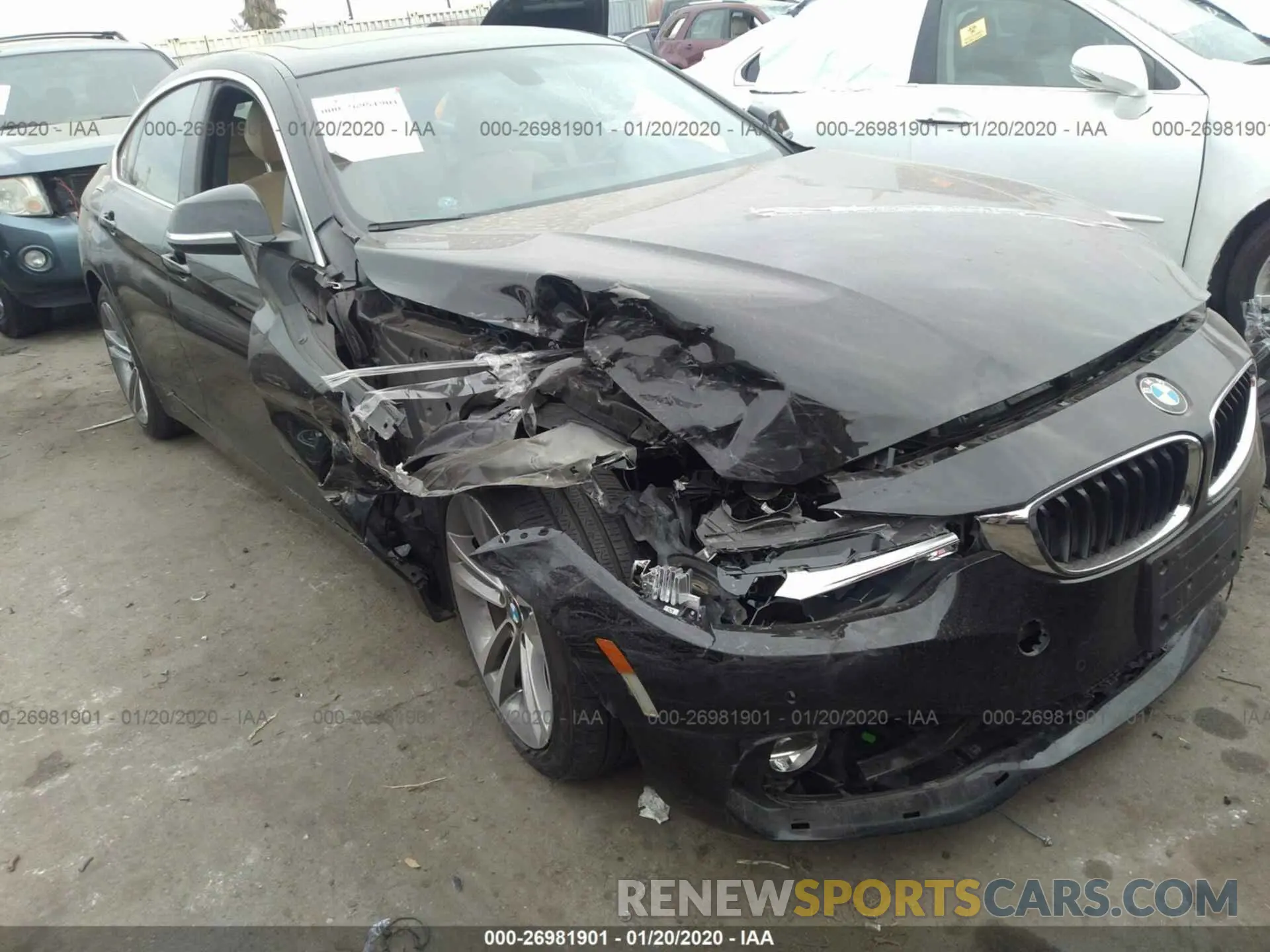 1 fotografías del automóvil dañado WBA4J1C59KBM13163 BMW 430I 2019
