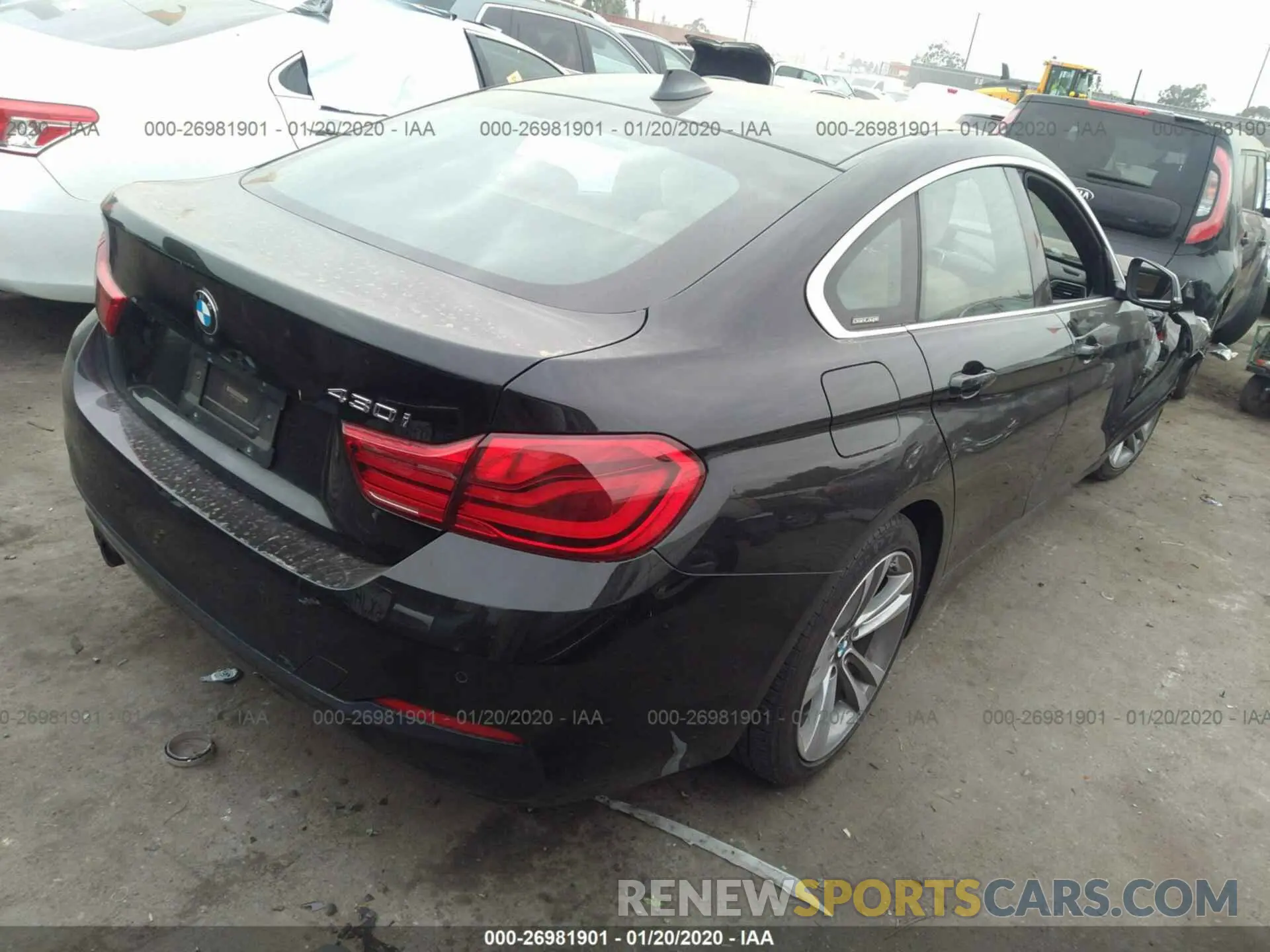 4 fotografías del automóvil dañado WBA4J1C59KBM13163 BMW 430I 2019