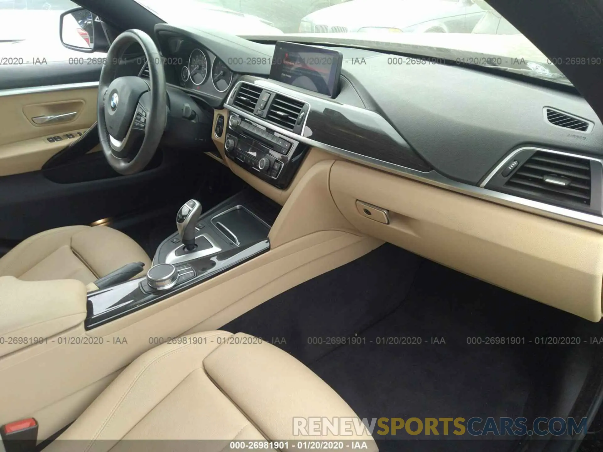 5 fotografías del automóvil dañado WBA4J1C59KBM13163 BMW 430I 2019