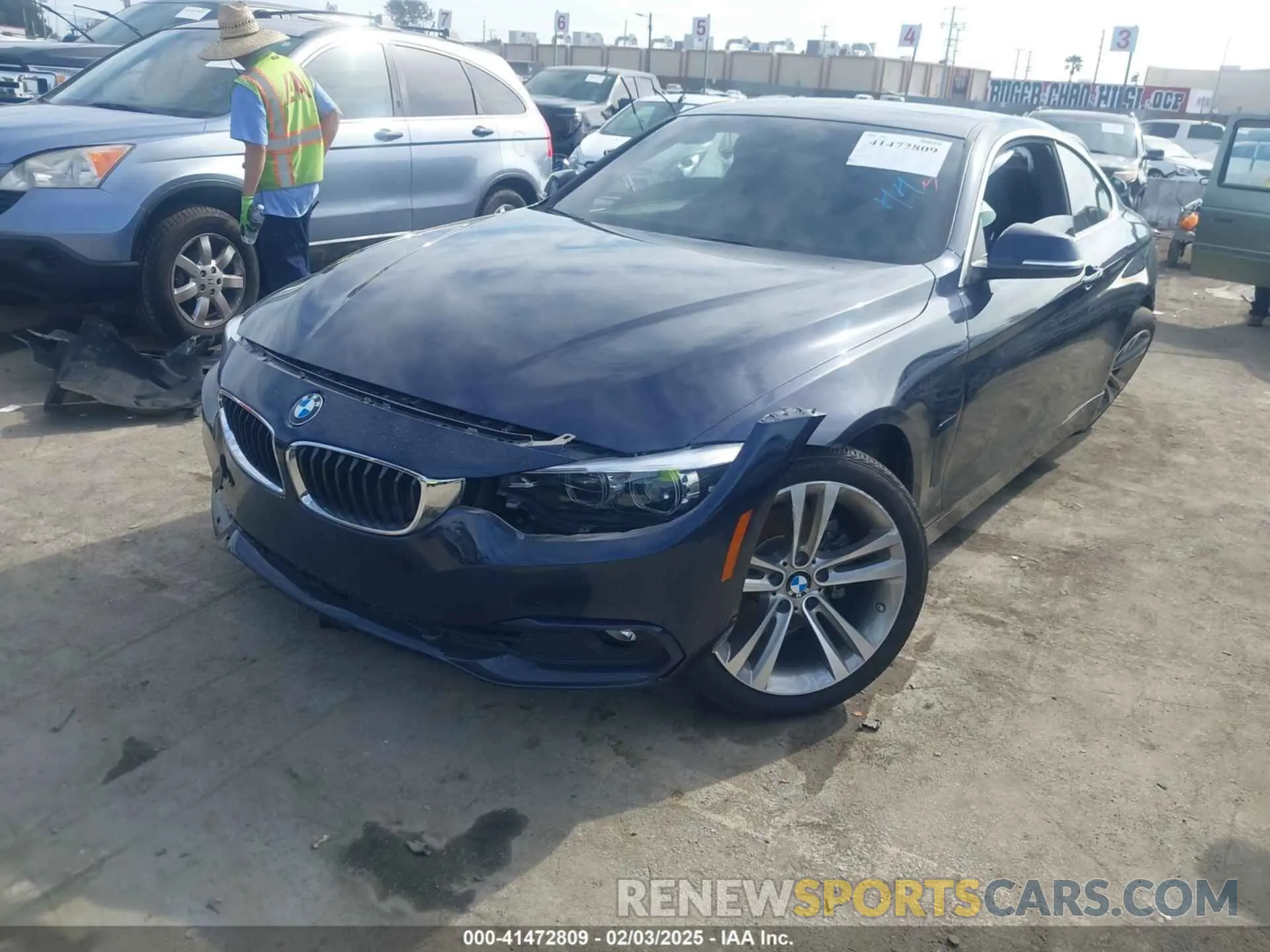 2 fotografías del automóvil dañado WBA4W3C52KAF92233 BMW 430I 2019