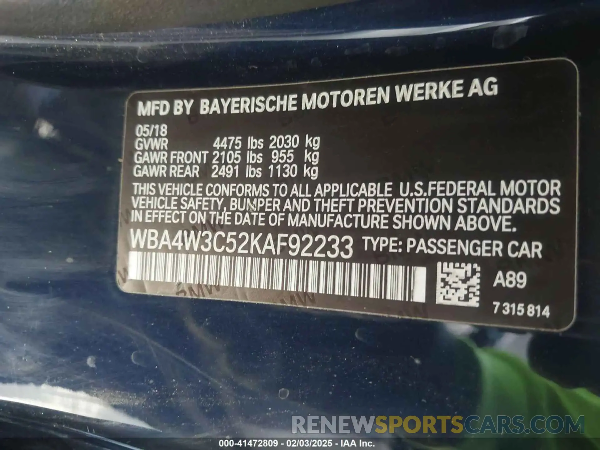 9 fotografías del automóvil dañado WBA4W3C52KAF92233 BMW 430I 2019
