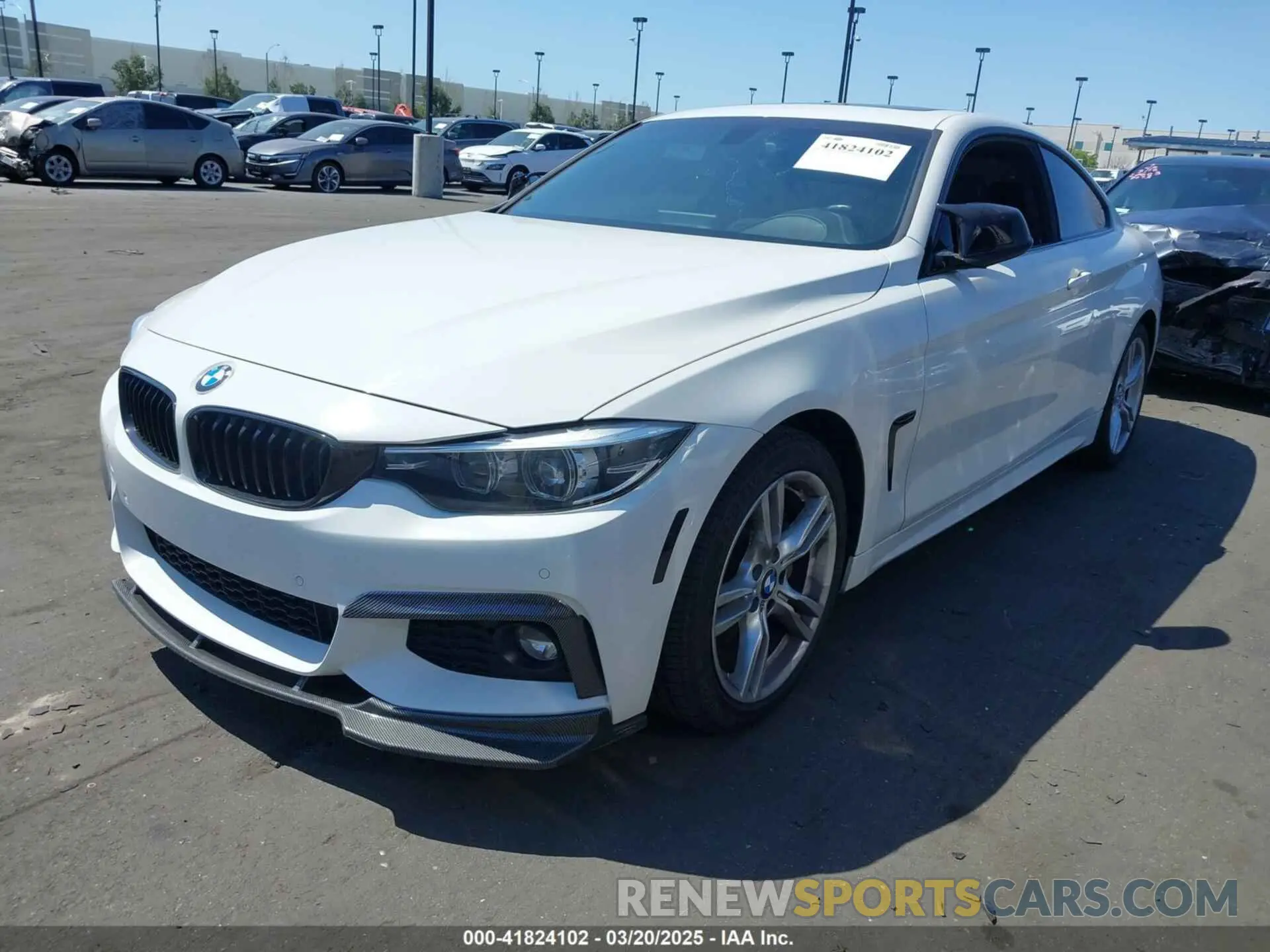 2 fotografías del automóvil dañado WBA4W3C55KAF91660 BMW 430I 2019