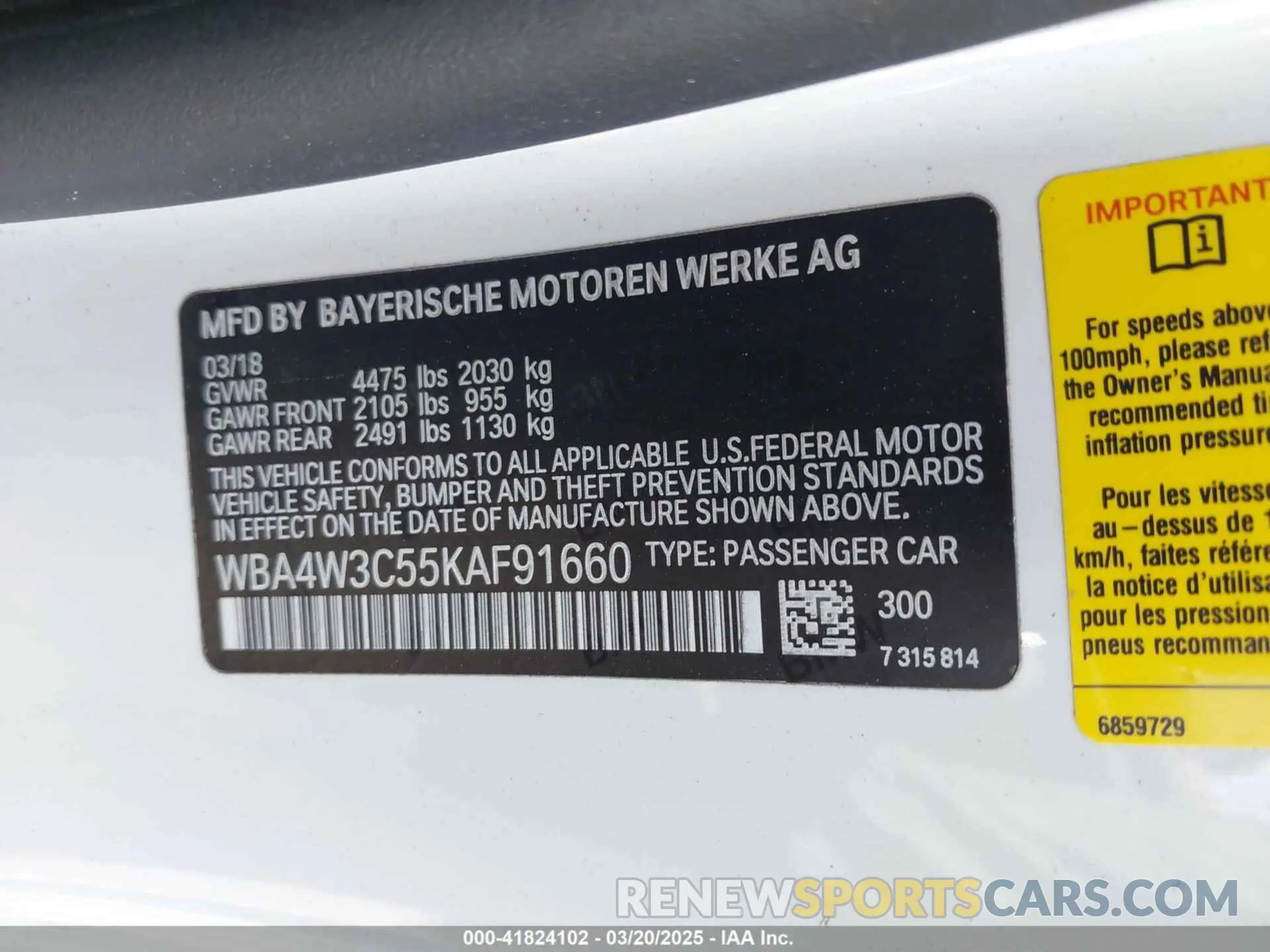 9 fotografías del automóvil dañado WBA4W3C55KAF91660 BMW 430I 2019