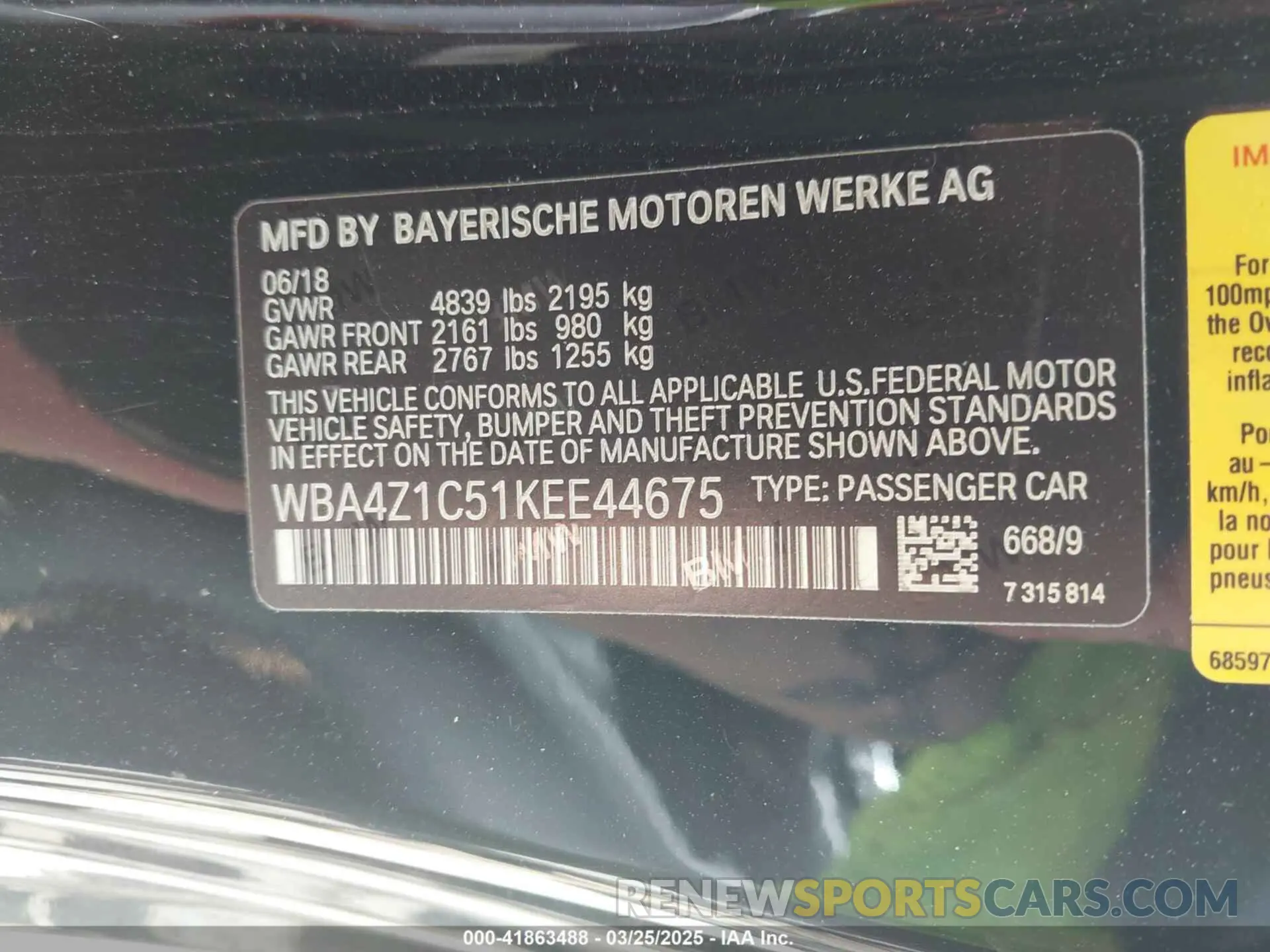 9 fotografías del automóvil dañado WBA4Z1C51KEE44675 BMW 430I 2019