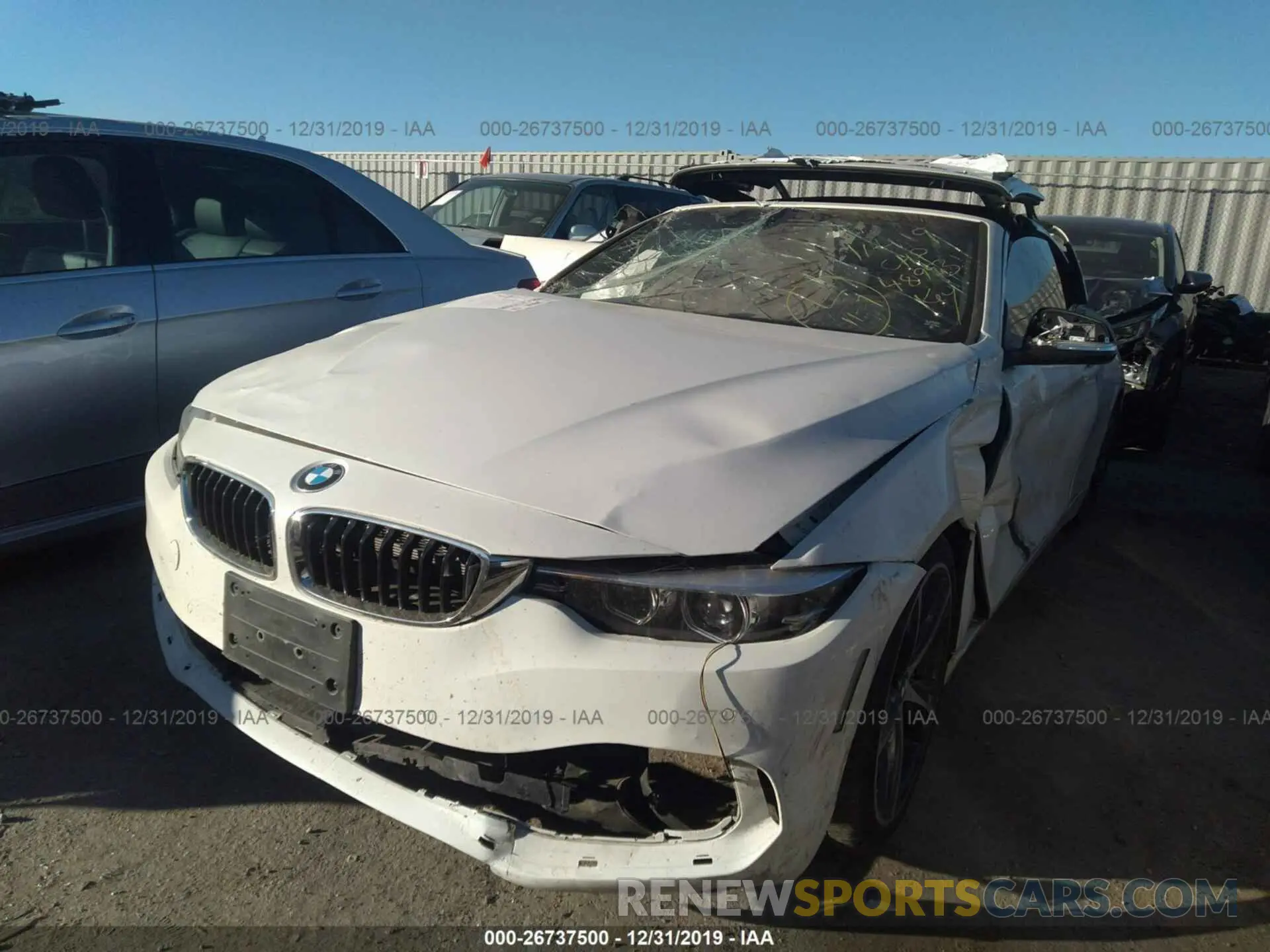 2 fotografías del automóvil dañado WBA4Z1C52KEE48993 BMW 430I 2019