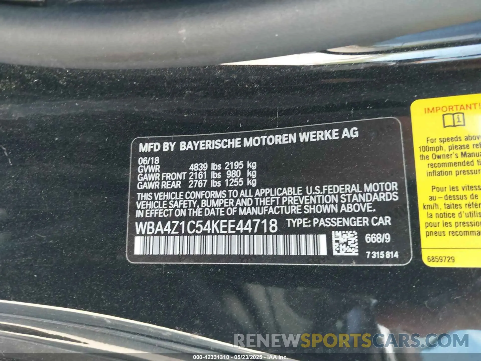 9 fotografías del automóvil dañado WBA4Z1C54KEE44718 BMW 430I 2019
