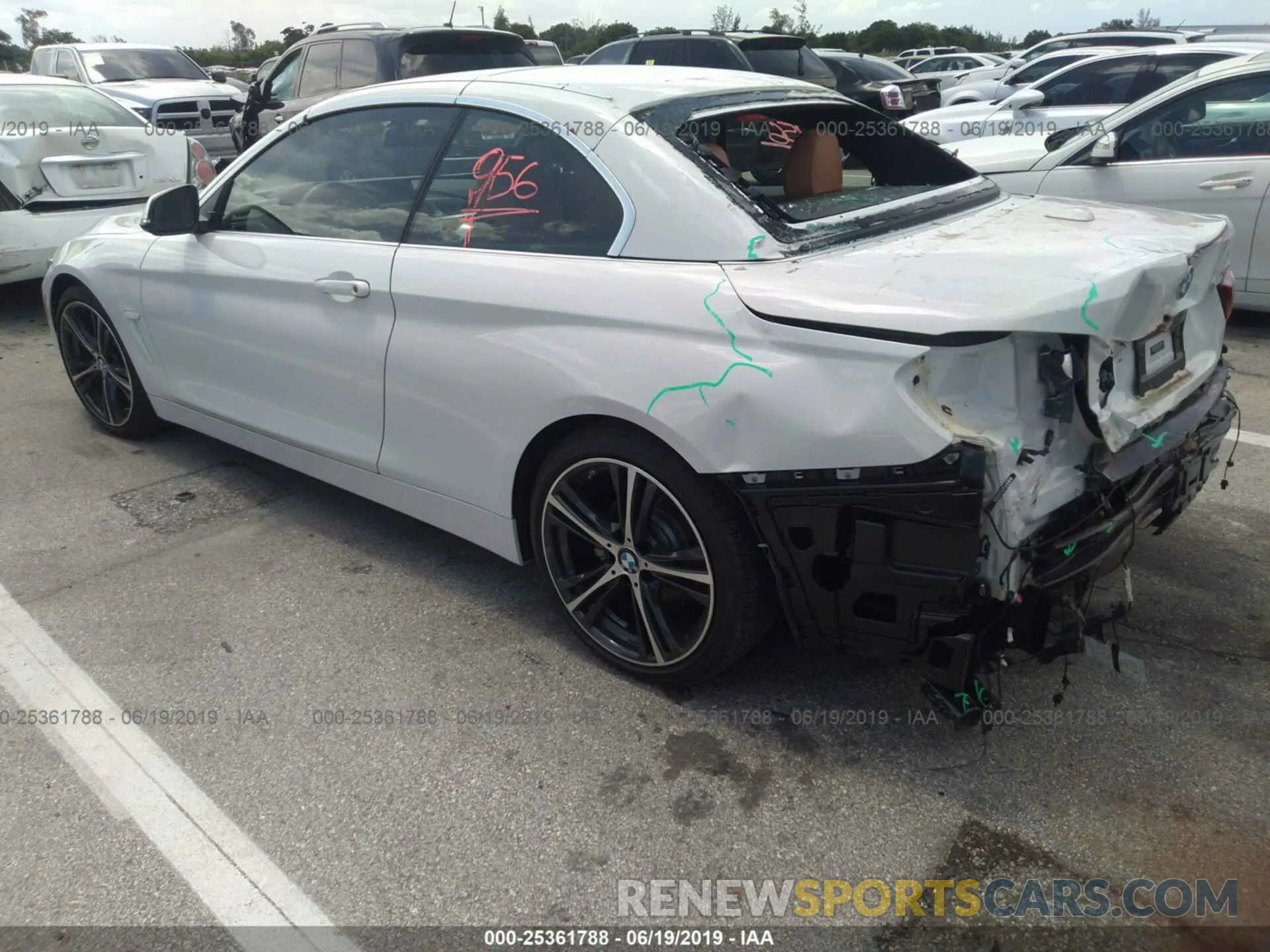 3 fotografías del automóvil dañado WBA4Z1C57KEE48973 BMW 430I 2019