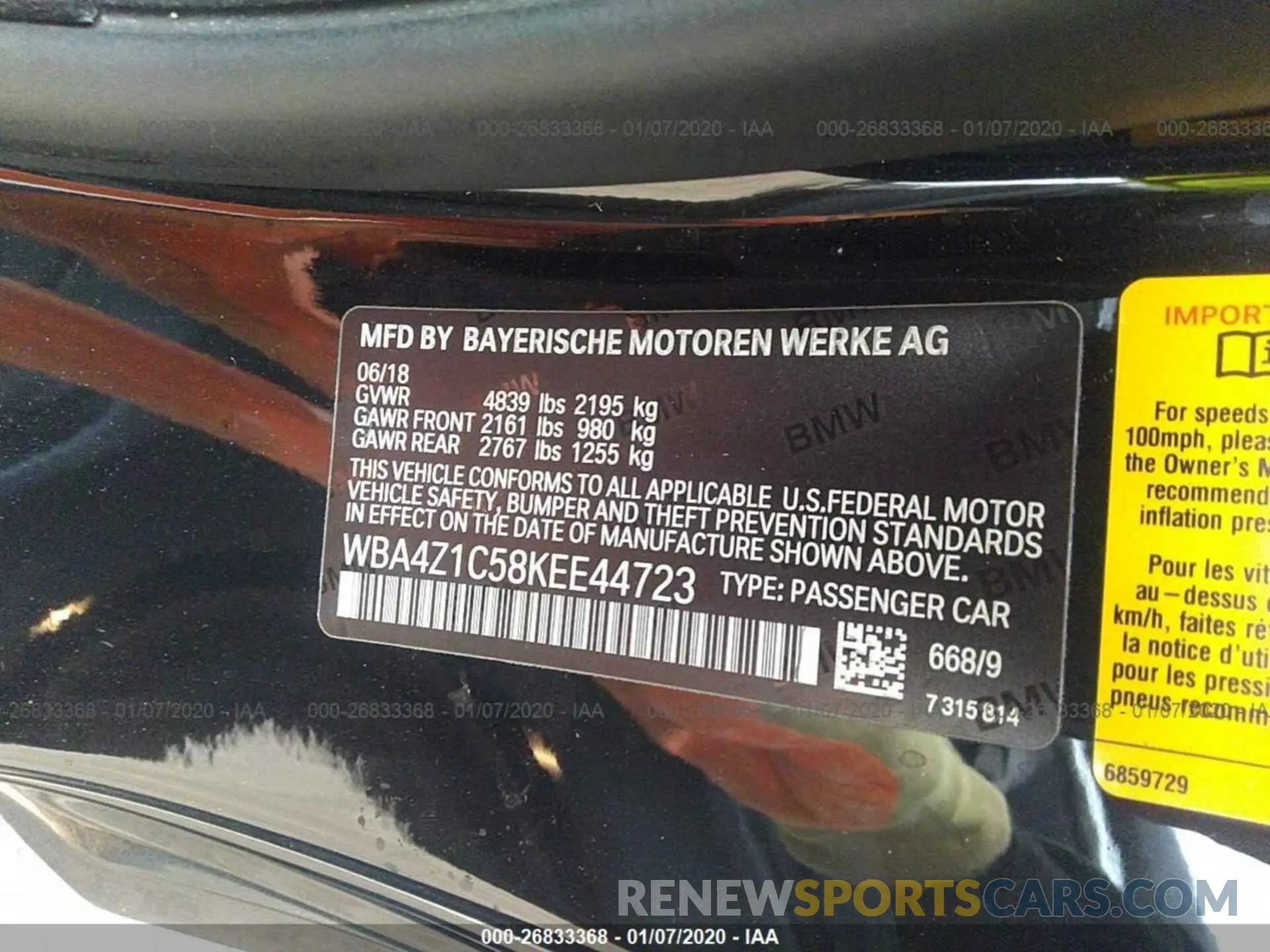 9 fotografías del automóvil dañado WBA4Z1C58KEE44723 BMW 430I 2019