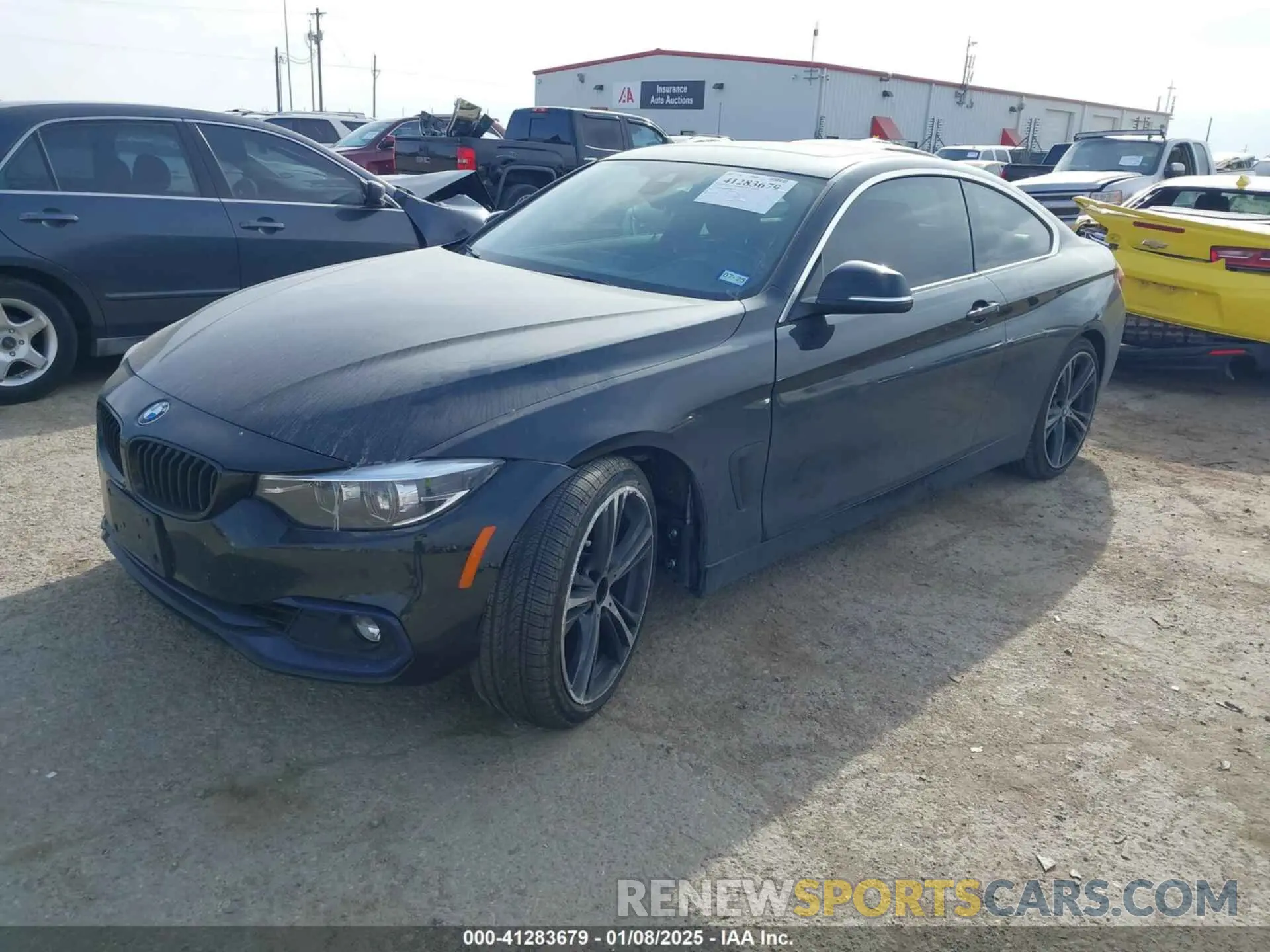 2 fotografías del automóvil dañado WBA4W3C00LAG91526 BMW 430I 2020