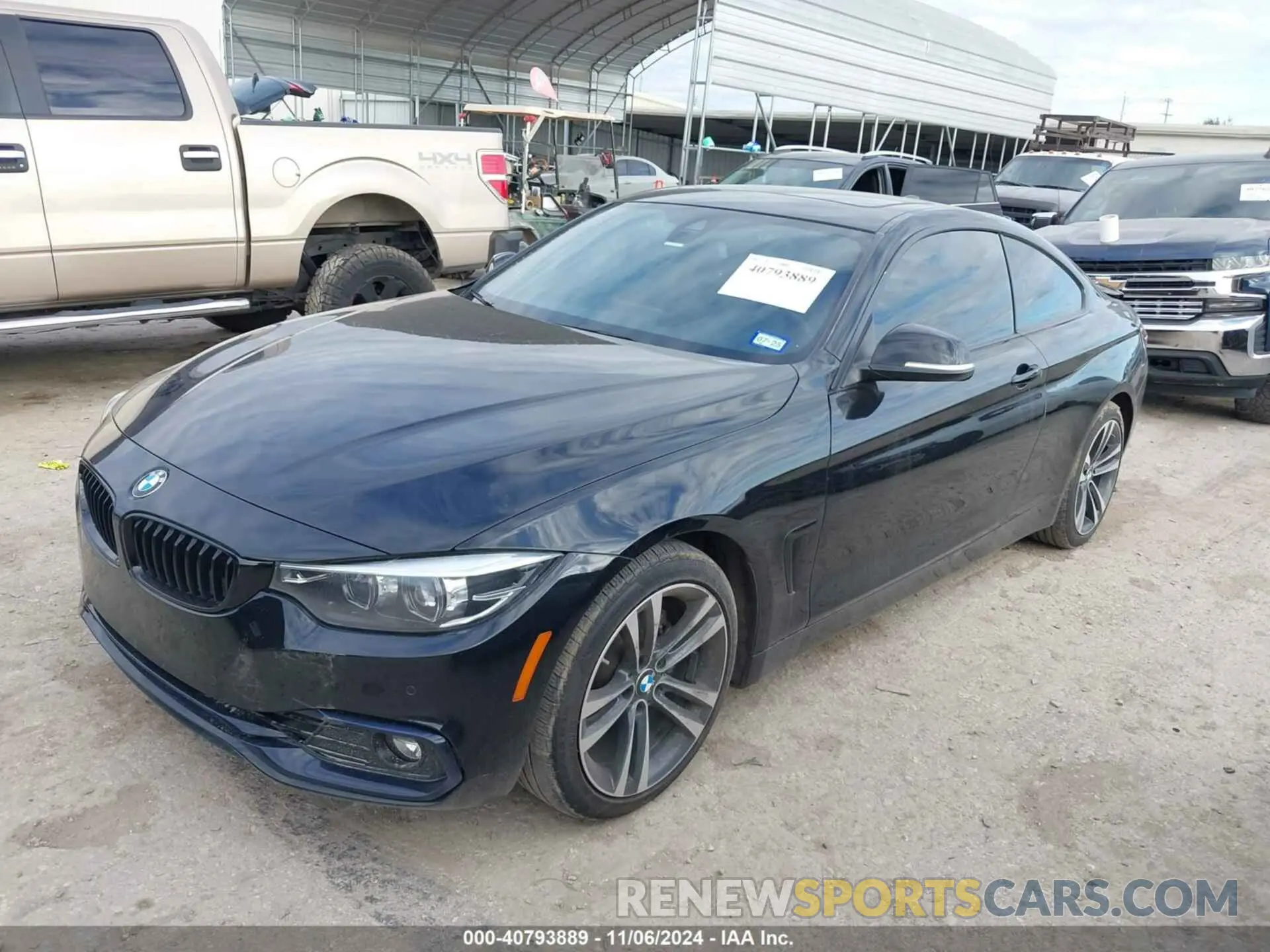 2 fotografías del automóvil dañado WBA4W3C09LAG91735 BMW 430I 2020