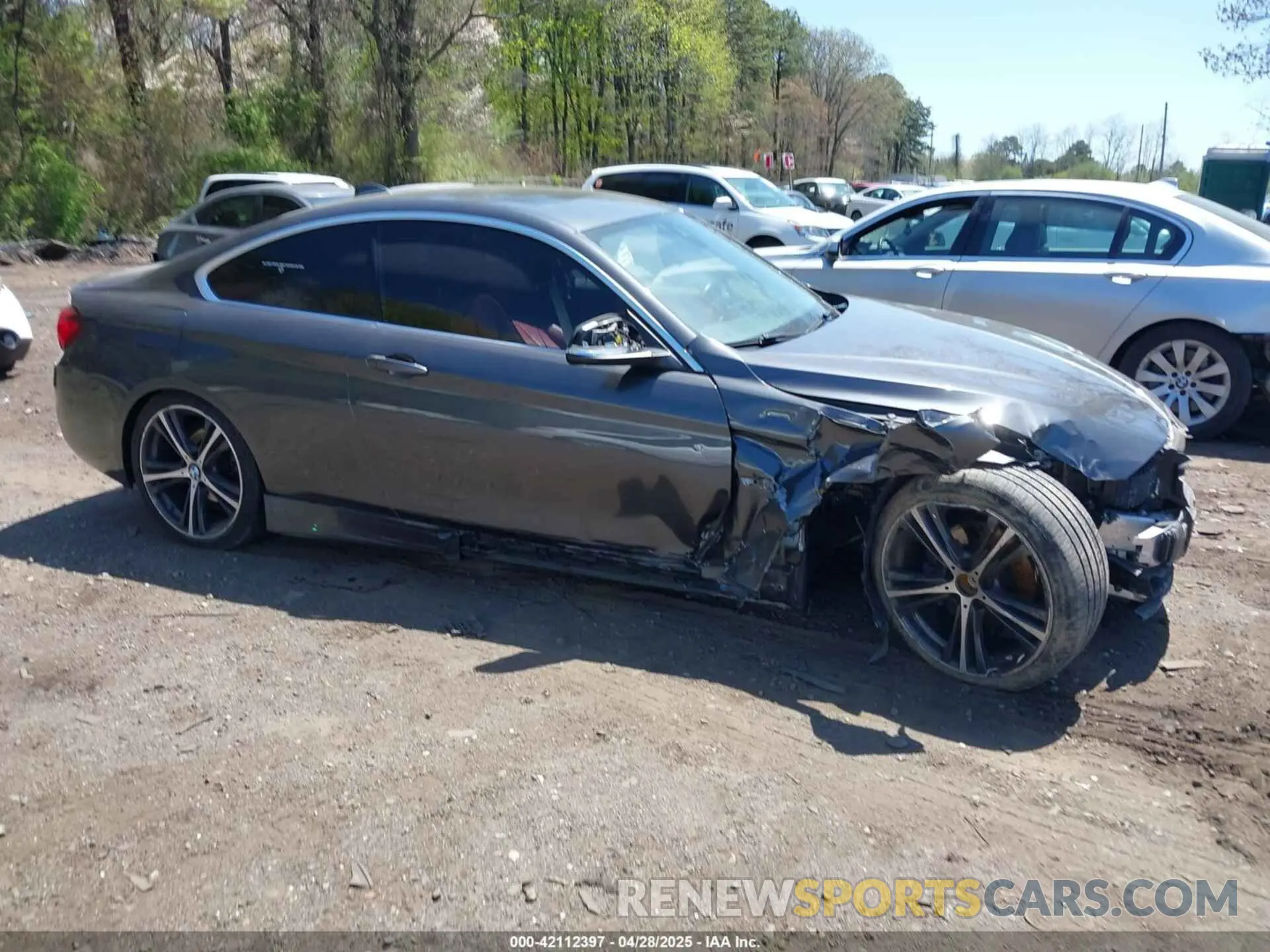 13 fotografías del automóvil dañado WBA4W5C05LFH46602 BMW 430I 2020