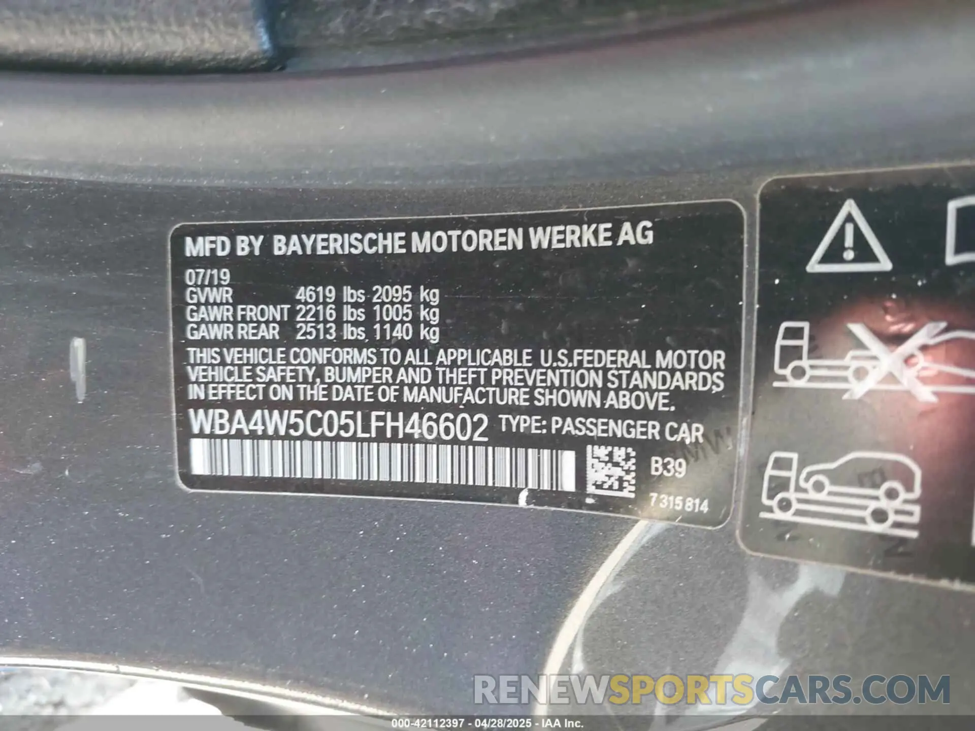 9 fotografías del automóvil dañado WBA4W5C05LFH46602 BMW 430I 2020