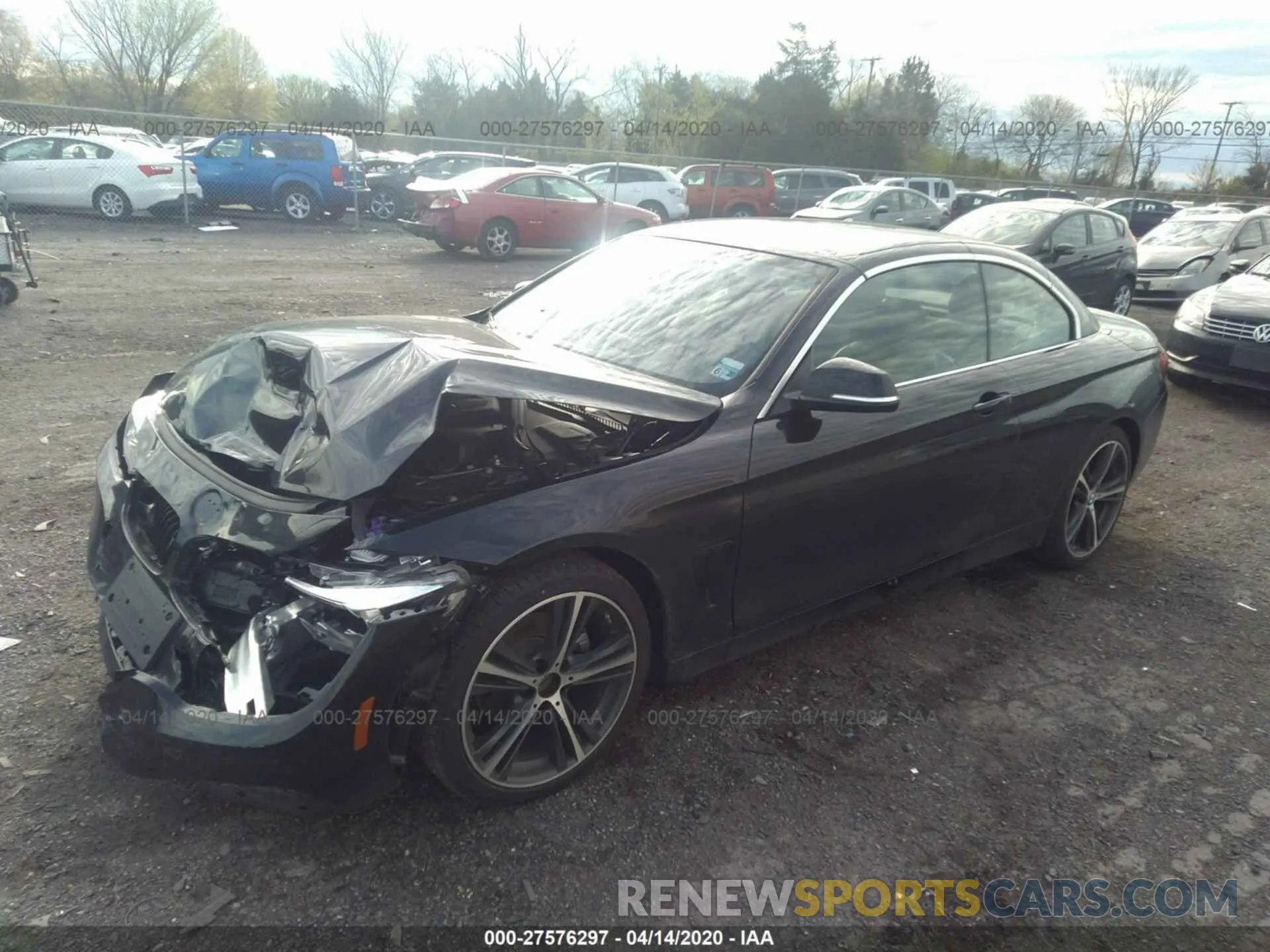 2 fotografías del automóvil dañado WBA4Z1C09L5N54571 BMW 430I 2020