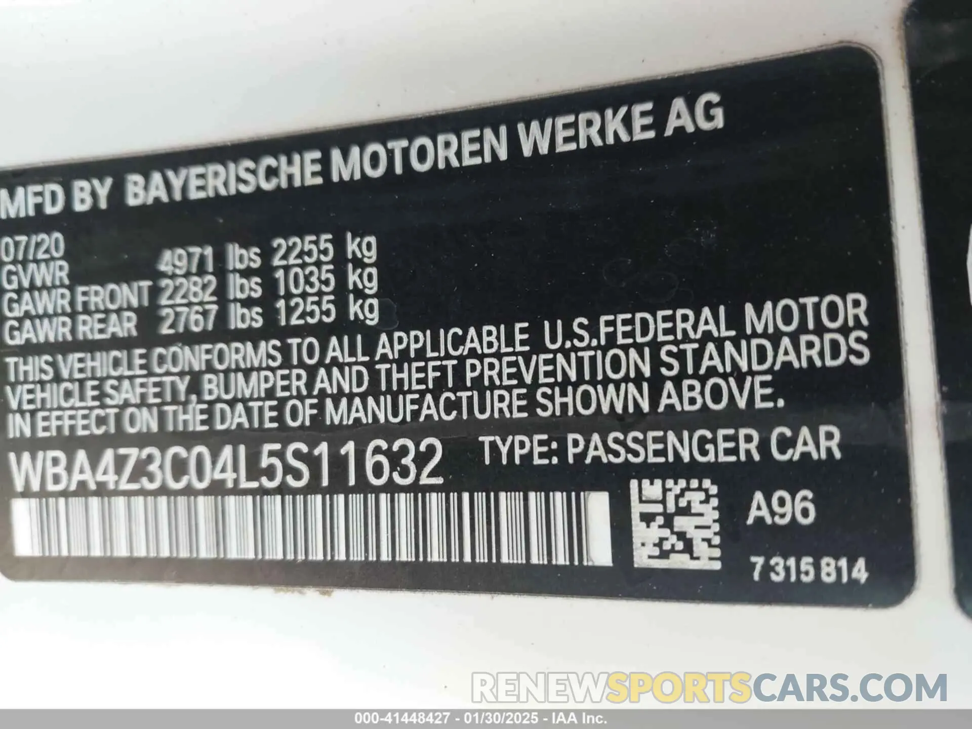 9 fotografías del automóvil dañado WBA4Z3C04L5S11632 BMW 430I 2020