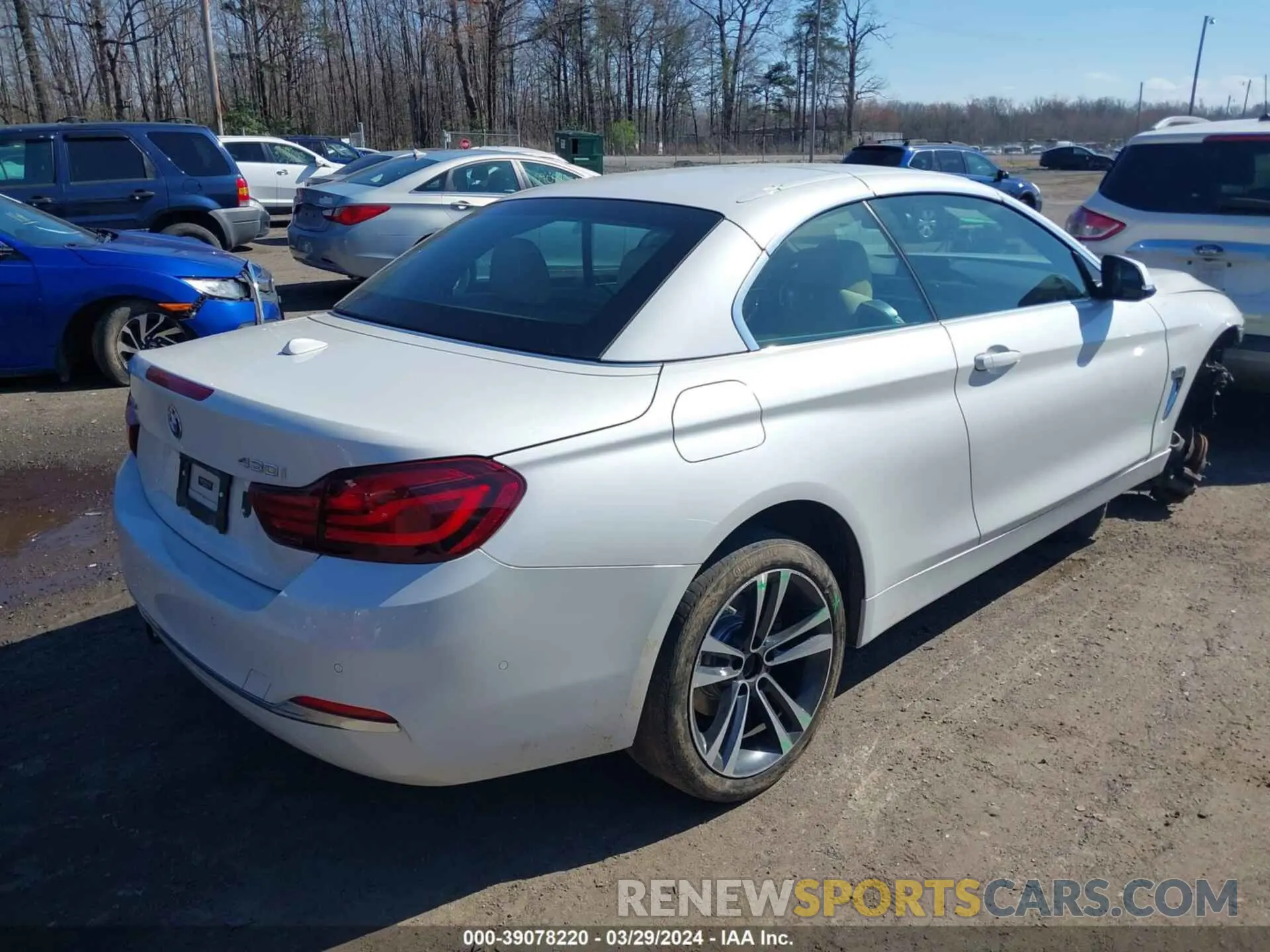 4 fotografías del automóvil dañado WBA4Z3C08L5N35747 BMW 430I 2020