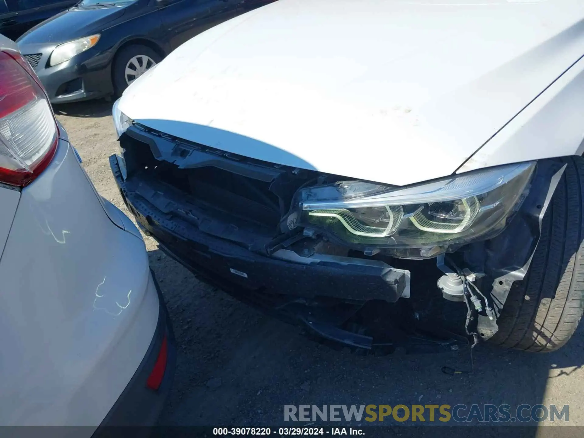 6 fotografías del automóvil dañado WBA4Z3C08L5N35747 BMW 430I 2020