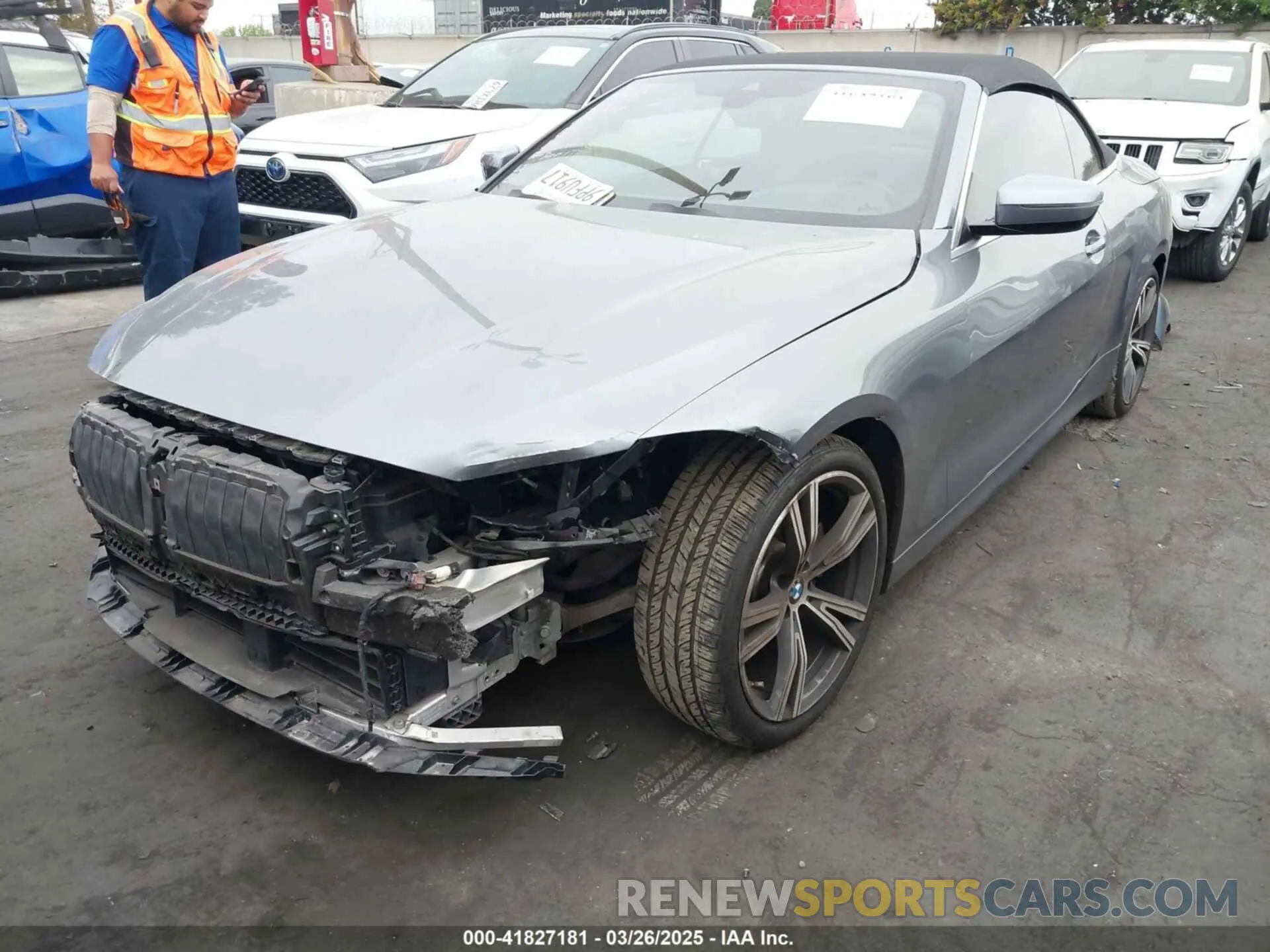 2 fotografías del automóvil dañado WBA23AT08MCH12990 BMW 430I 2021