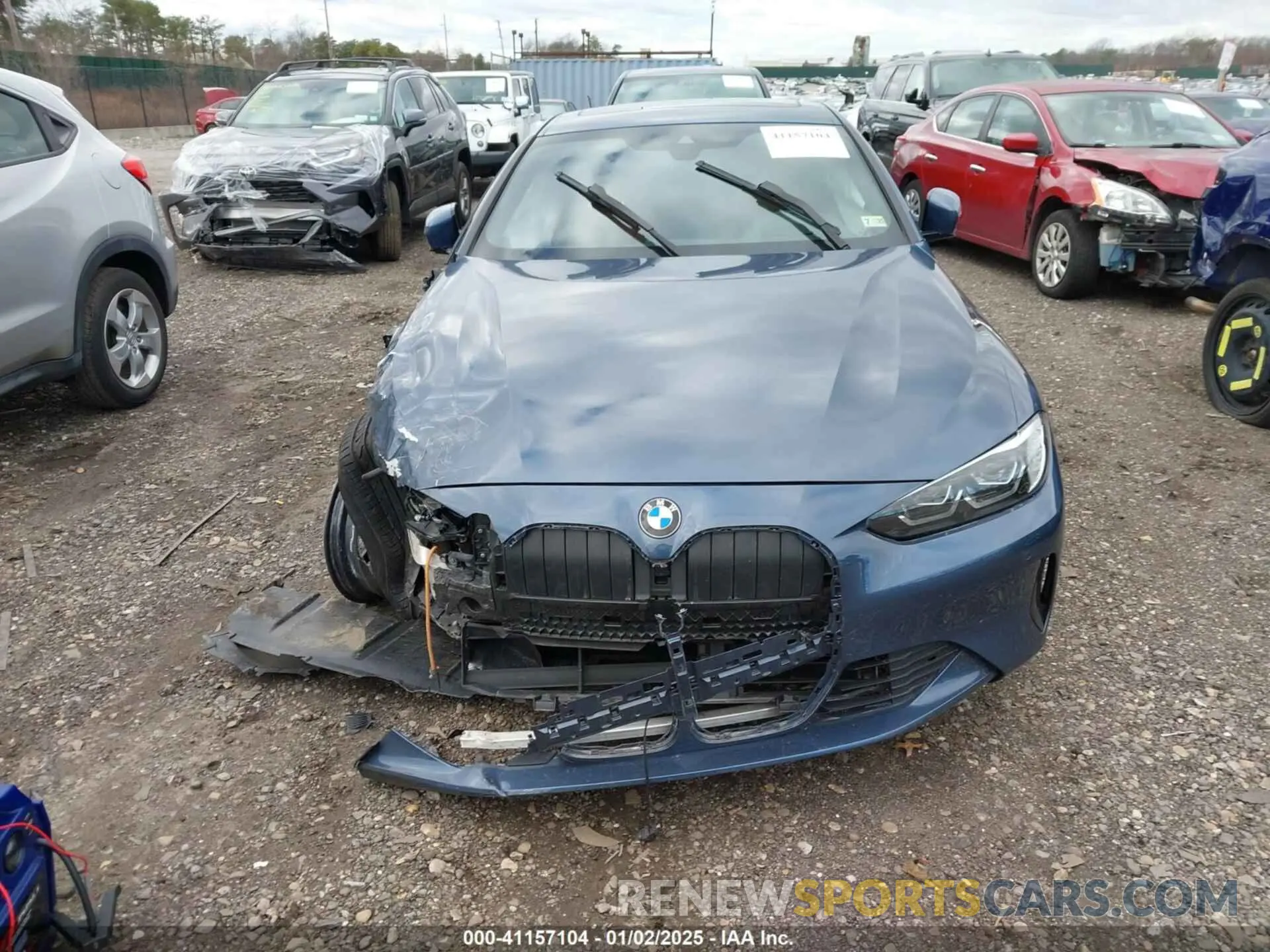 12 fotografías del automóvil dañado WBA73AP0XMCF35455 BMW 430I 2021