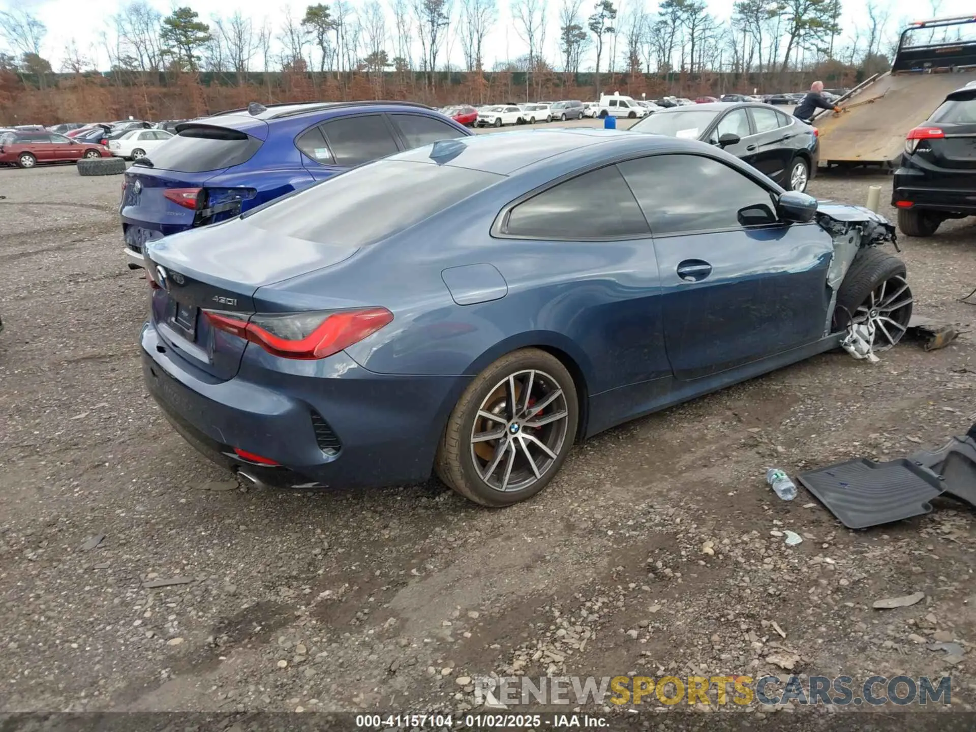 4 fotografías del automóvil dañado WBA73AP0XMCF35455 BMW 430I 2021