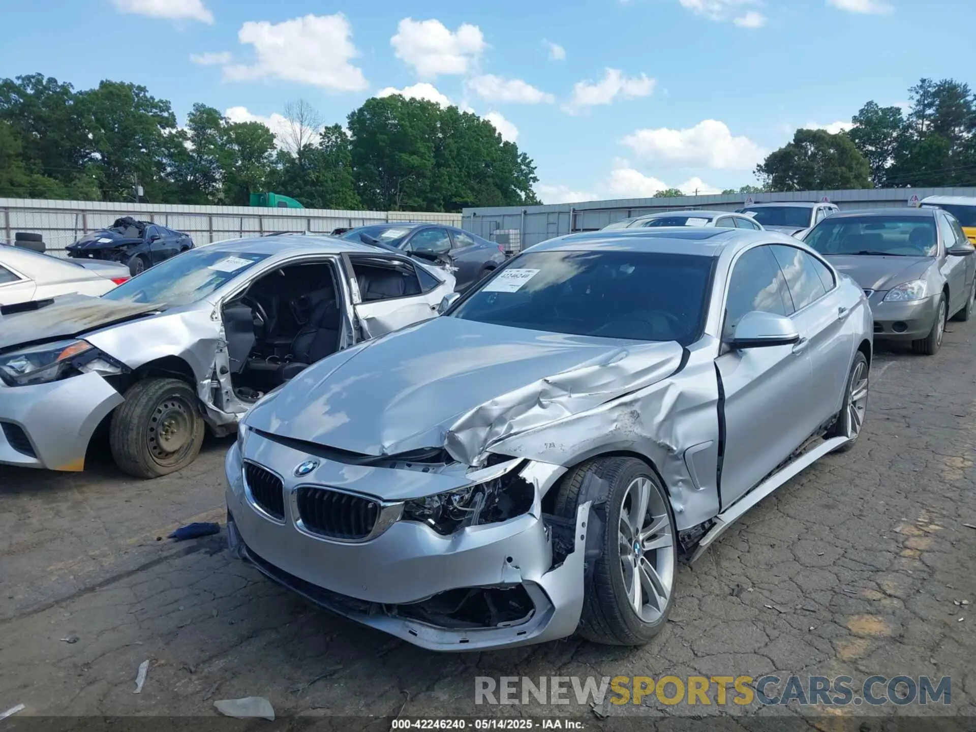2 fotografías del automóvil dañado WBA4J3C55KBL07806 BMW 430I GRAN COUPE 2019