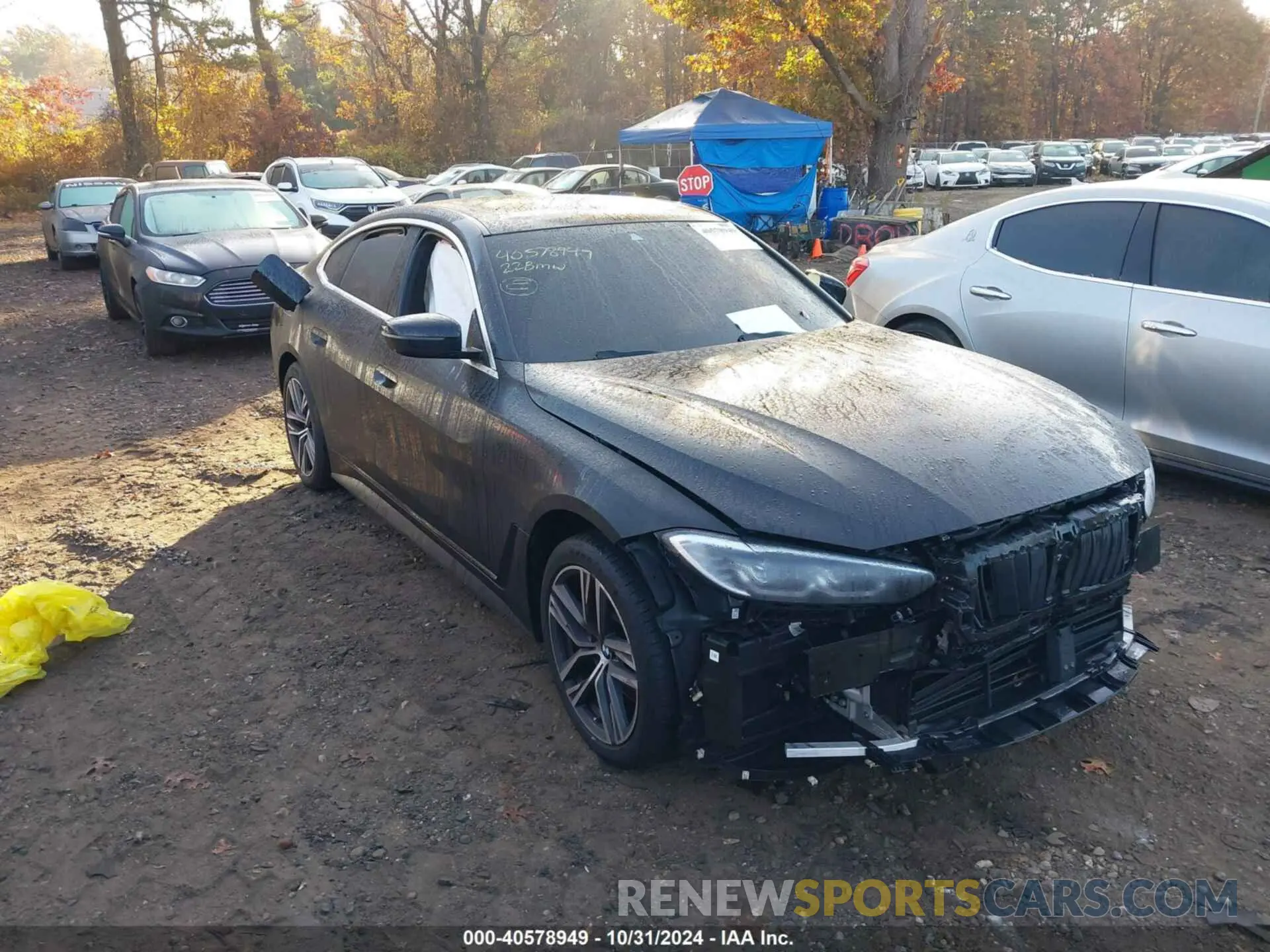 1 fotografías del automóvil dañado WBA63AV00NFM79053 BMW 430I GRAN COUPE 2022