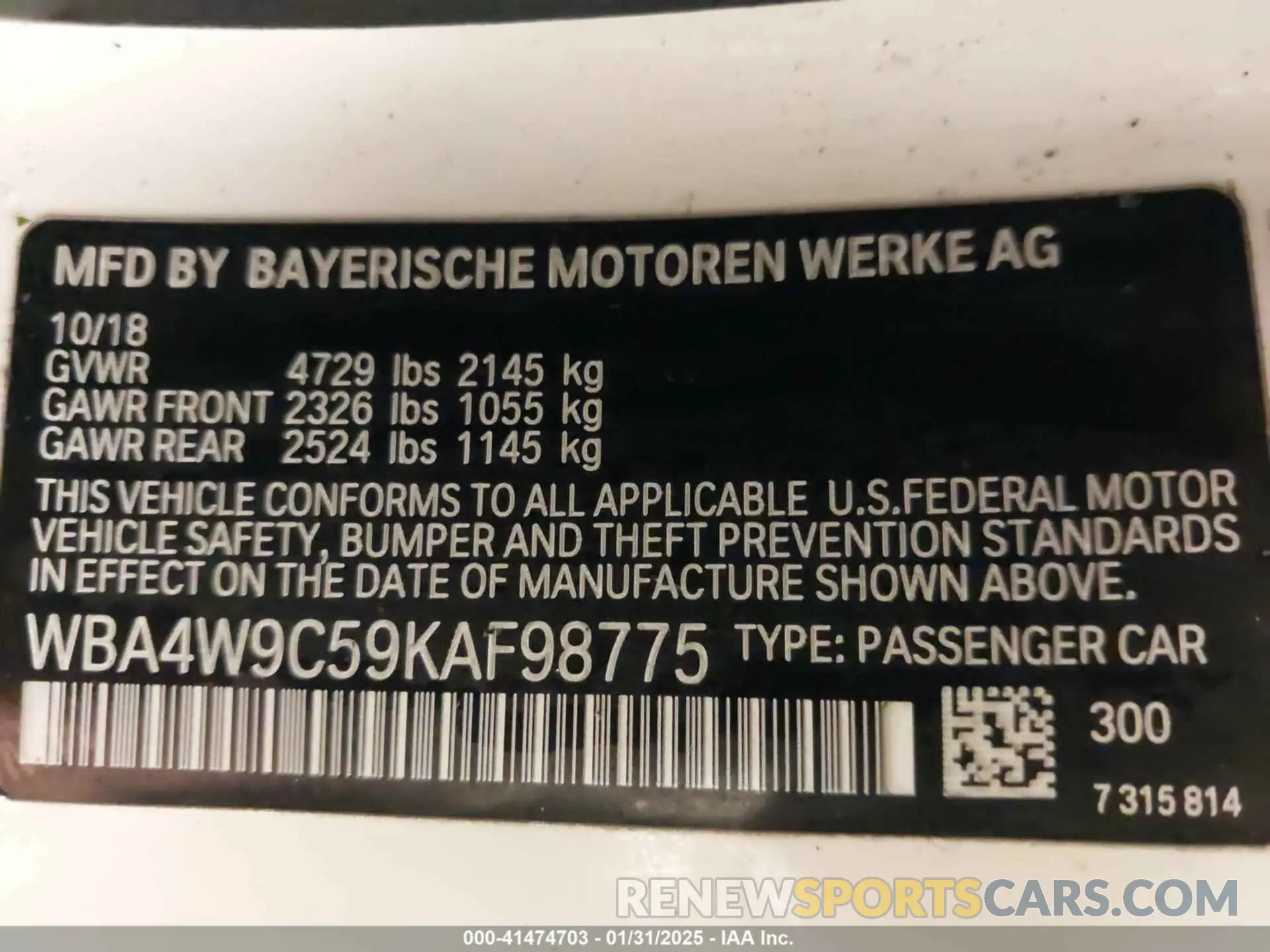 9 fotografías del automóvil dañado WBA4W9C59KAF98775 BMW 440I 2019