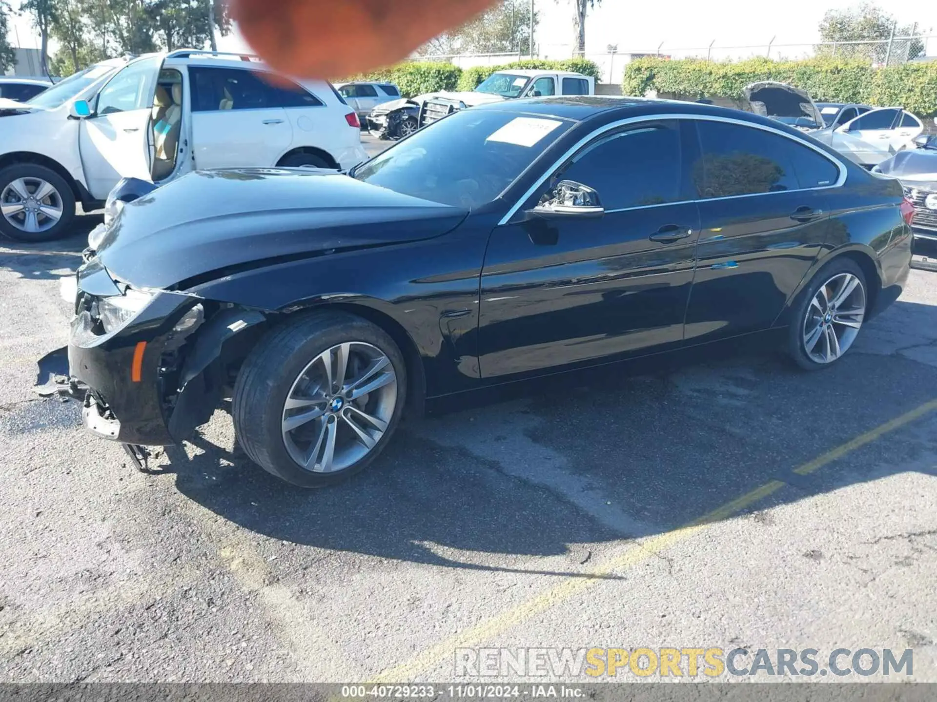 2 fotografías del automóvil dañado WBA4J5C52KBM65290 BMW 440I GRAN COUPE 2019