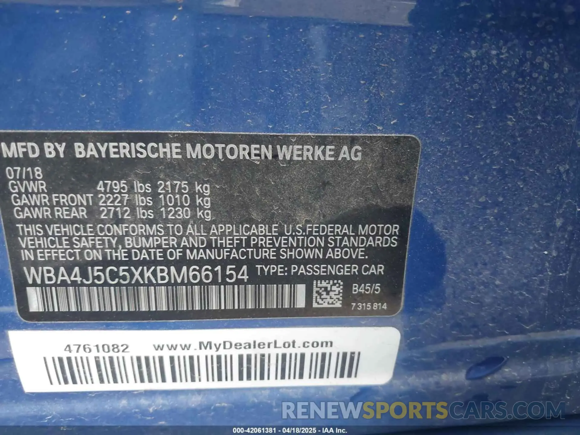 9 fotografías del automóvil dañado WBA4J5C5XKBM66154 BMW 440I GRAN COUPE 2019