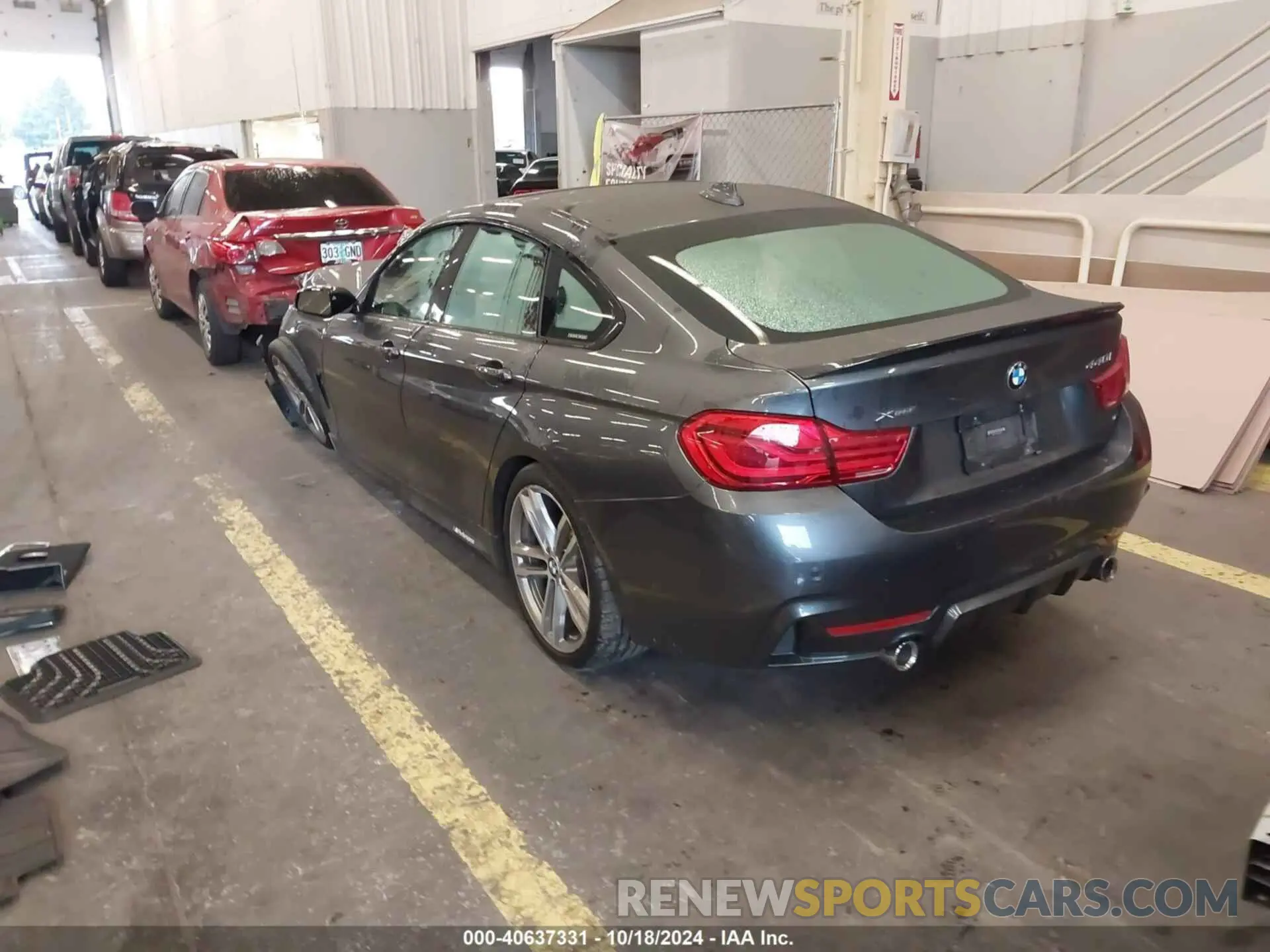 3 fotografías del automóvil dañado WBA4J7C56KBM74957 BMW 440I GRAN COUPE 2019