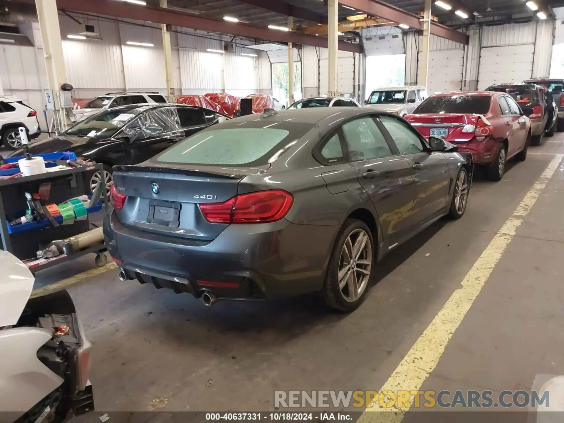 4 fotografías del automóvil dañado WBA4J7C56KBM74957 BMW 440I GRAN COUPE 2019