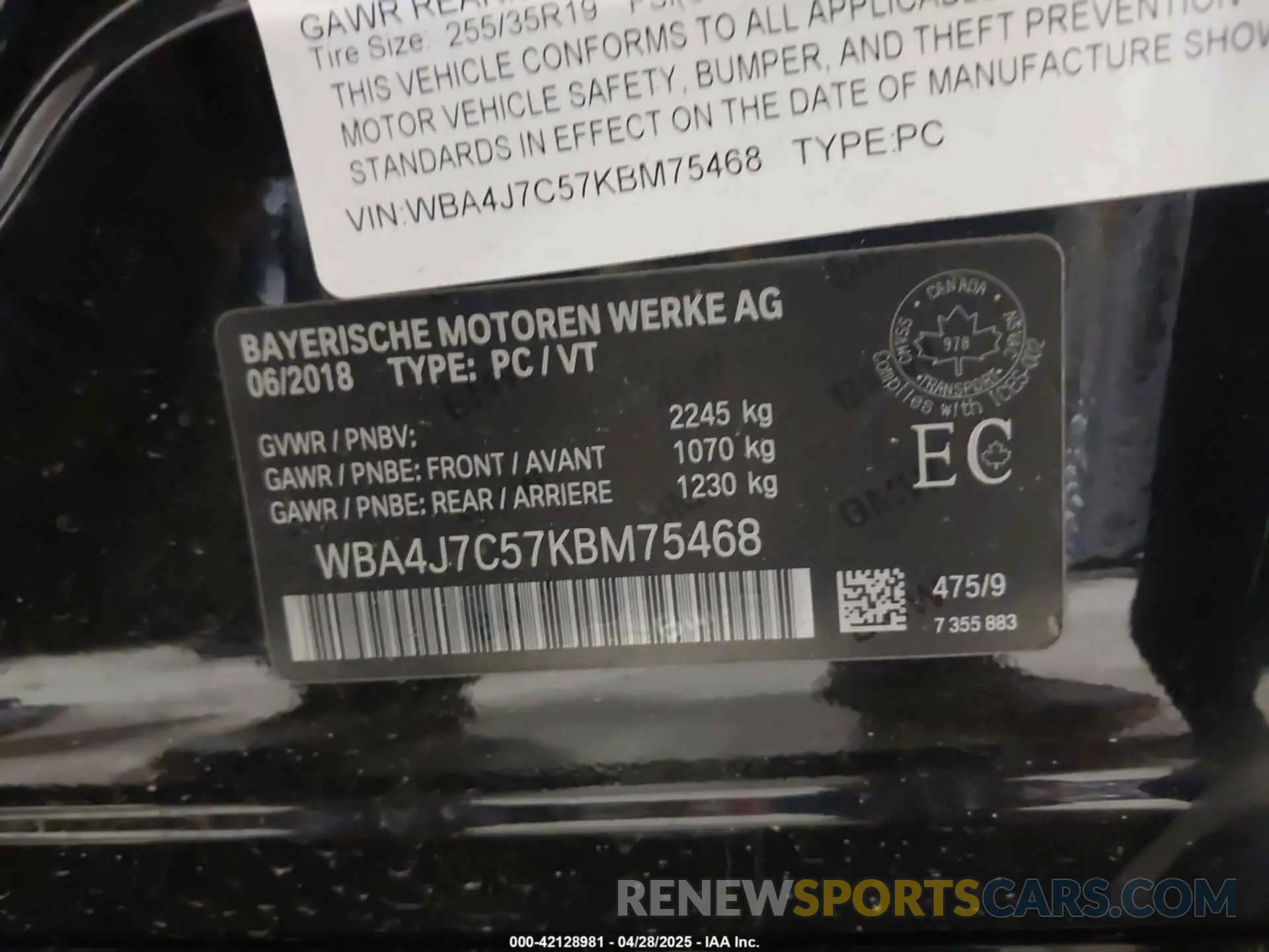 9 fotografías del automóvil dañado WBA4J7C57KBM75468 BMW 440I GRAN COUPE 2019