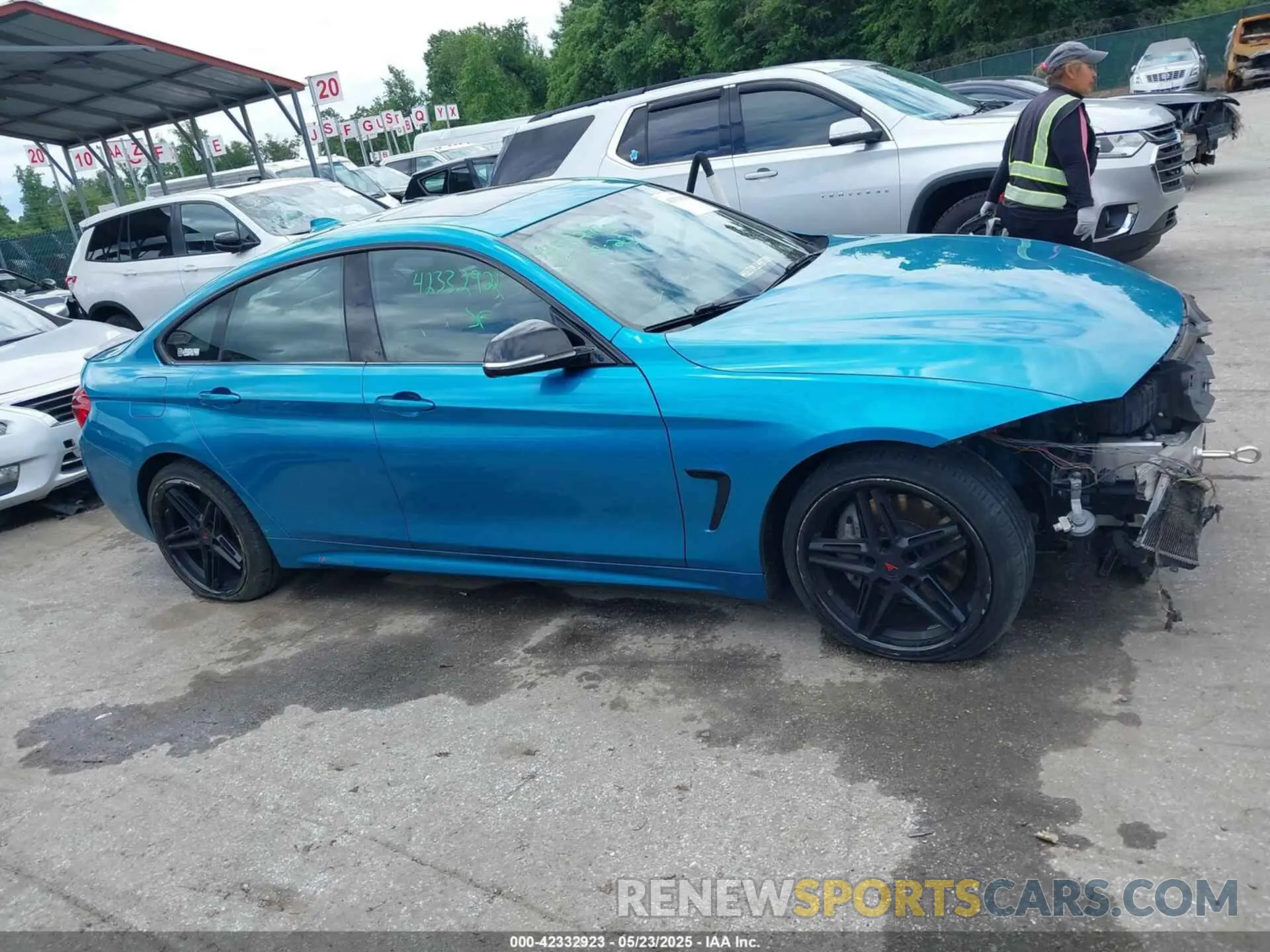 14 fotografías del automóvil dañado WBA4J7C58KBM76628 BMW 440I GRAN COUPE 2019