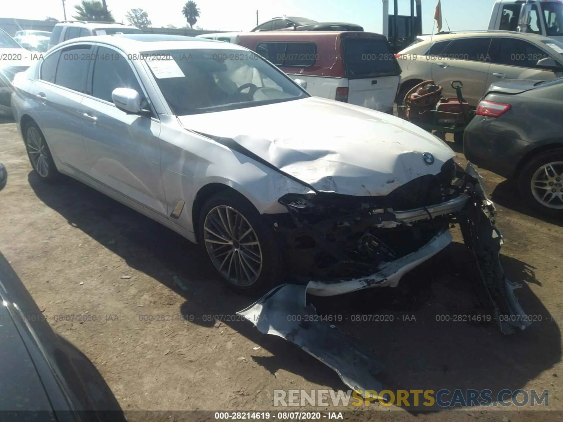 1 fotografías del automóvil dañado WBAJA5C50KWW20897 BMW 5 SERIES 2019