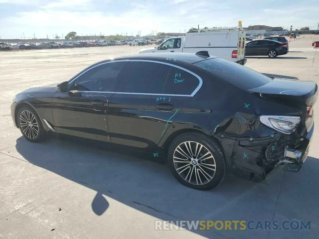 2 fotografías del automóvil dañado WBAJA5C51KWW34288 BMW 5 SERIES 2019