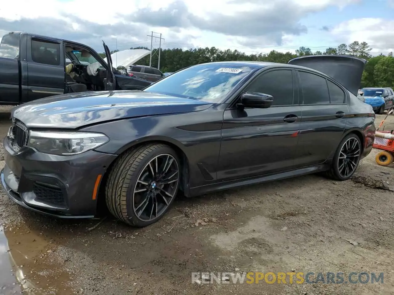 1 fotografías del automóvil dañado WBAJA5C53KWW30663 BMW 5 SERIES 2019