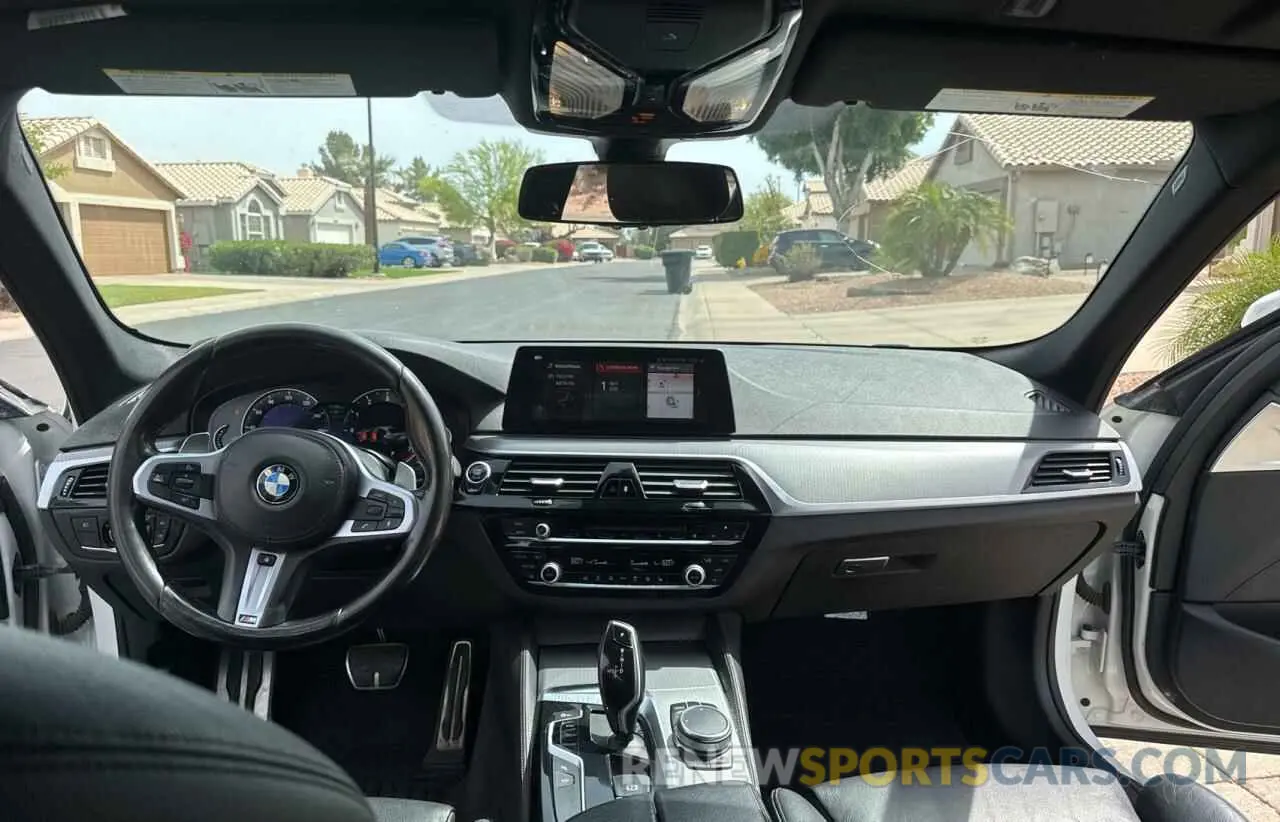 9 fotografías del automóvil dañado WBAJA5C54KBX87075 BMW 5 SERIES 2019