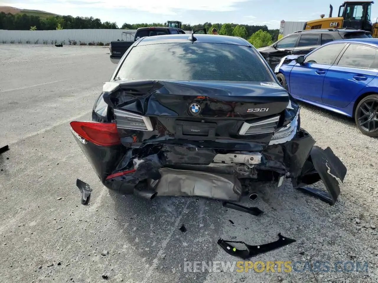 6 fotografías del automóvil dañado WBAJA5C58KBX46657 BMW 5 SERIES 2019