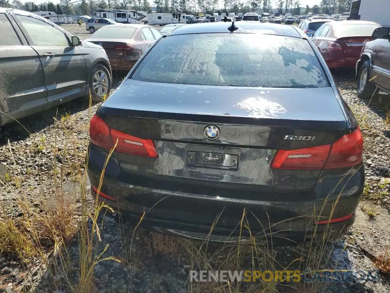6 fotografías del automóvil dañado WBAJA5C58KWW09047 BMW 5 SERIES 2019